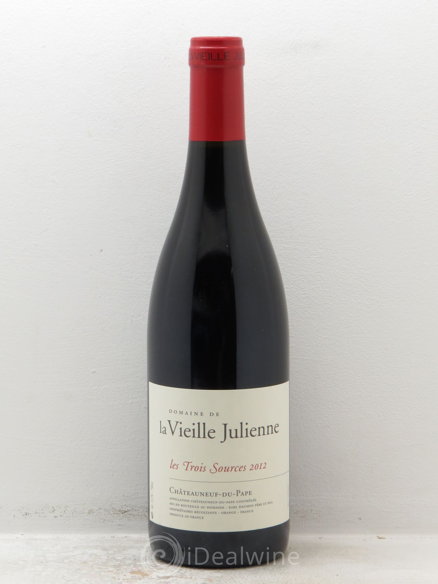 Châteauneuf-du-Pape Vieille Julienne (Domaine de la) Les Trois Sources Jean-Paul Daumen 2012 - Lot de 1 bouteille - 0