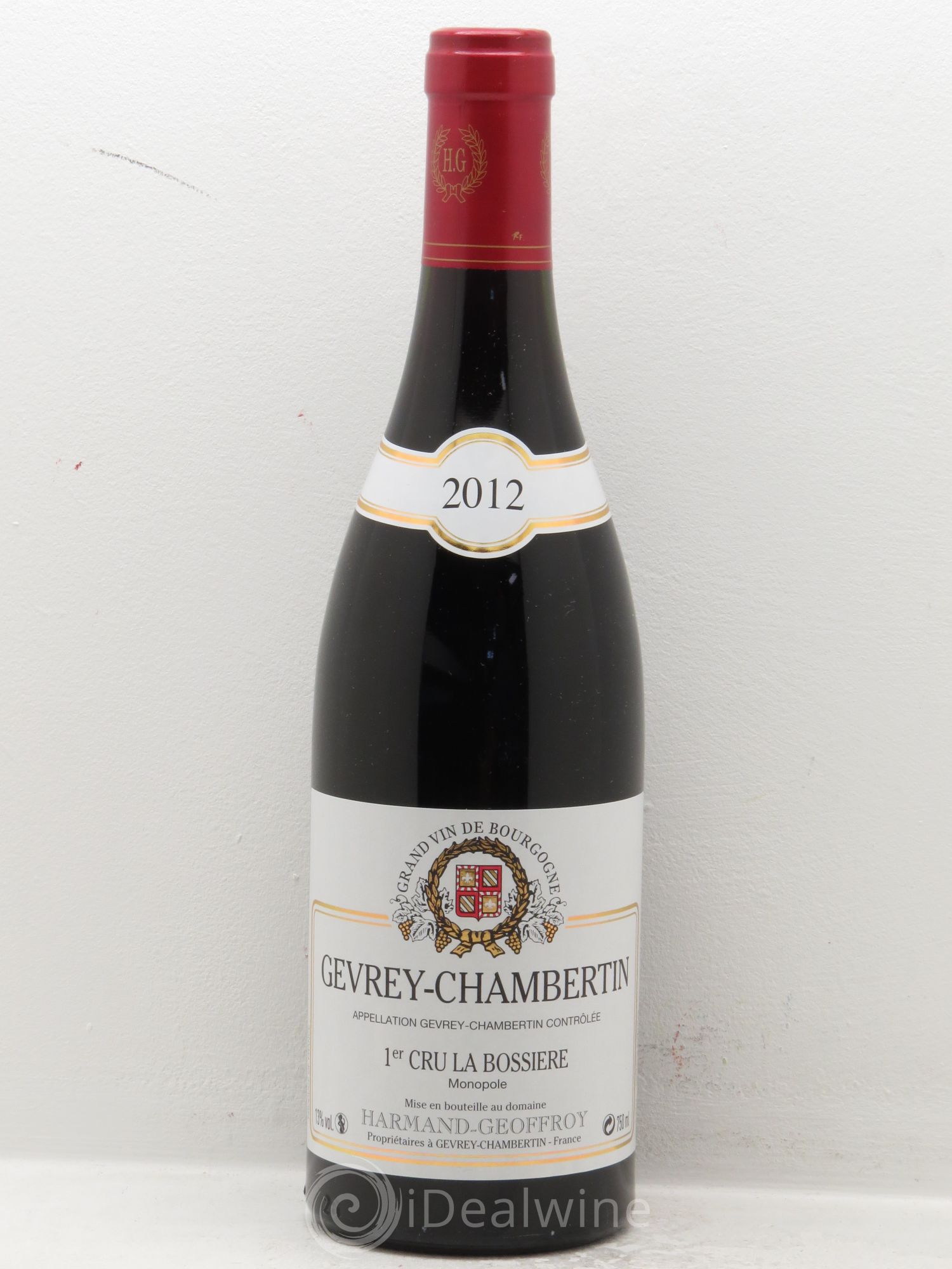 Gevrey-Chambertin 1er Cru La Bossière Harmand-Geoffroy (Domaine) 2012 - Lot de 1 bouteille - 0