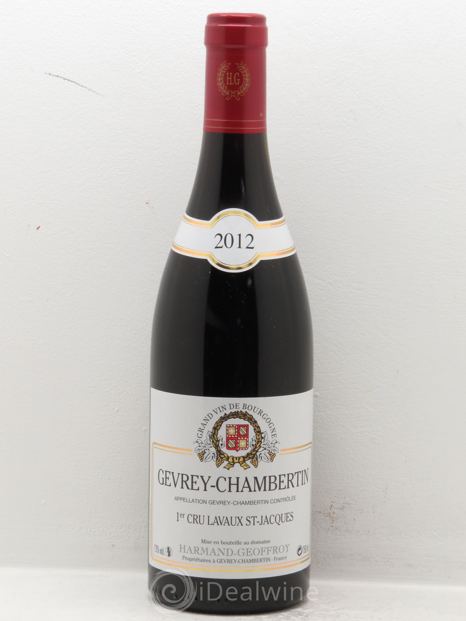 Gevrey-Chambertin 1er Cru Lavaux Saint Jacques Harmand-Geoffroy (Domaine) 2012 - Lot de 1 bouteille - 0