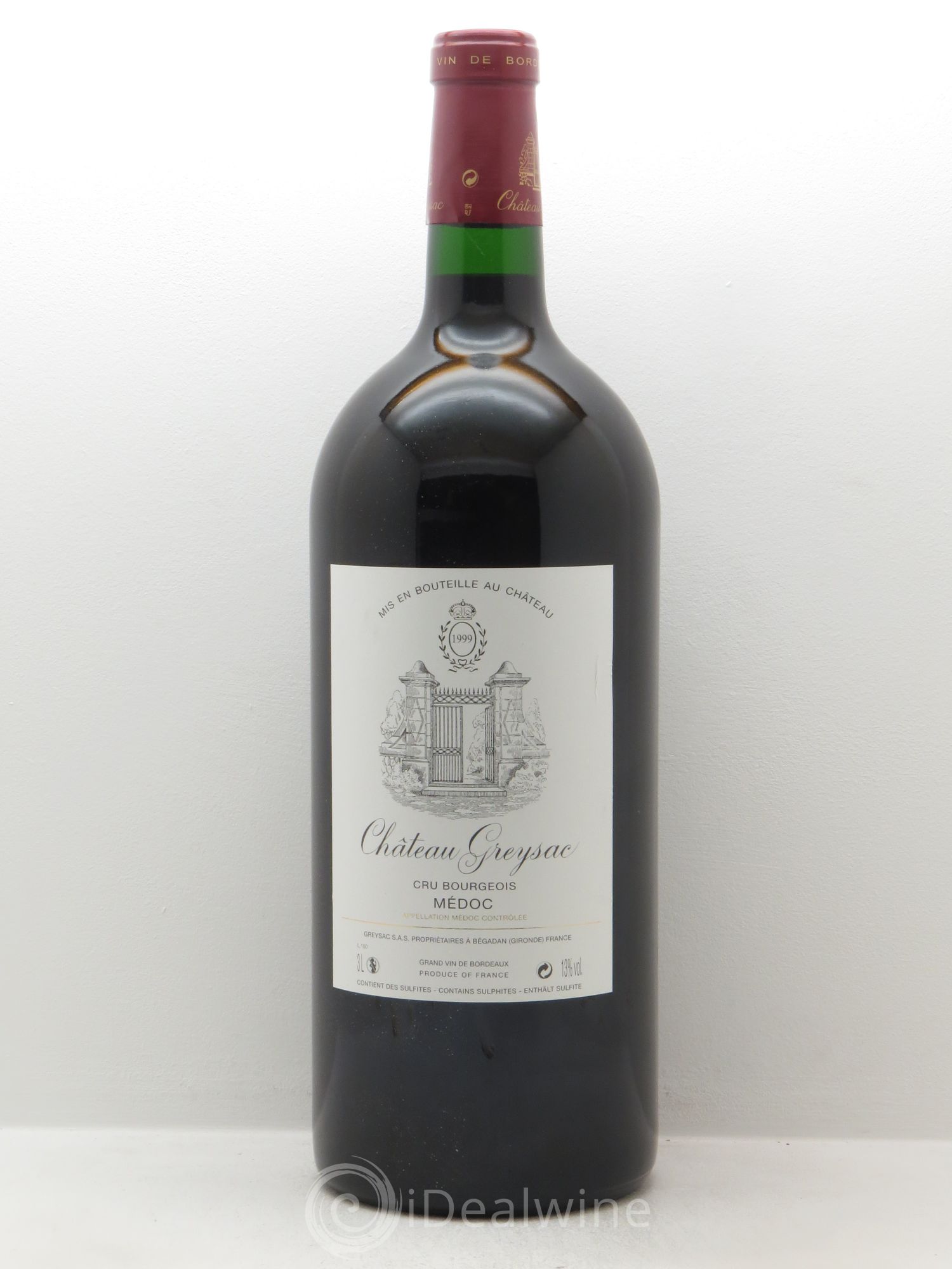 Château Greysac Cru Bourgeois 1999 - Lot de 1 double magnum - 0
