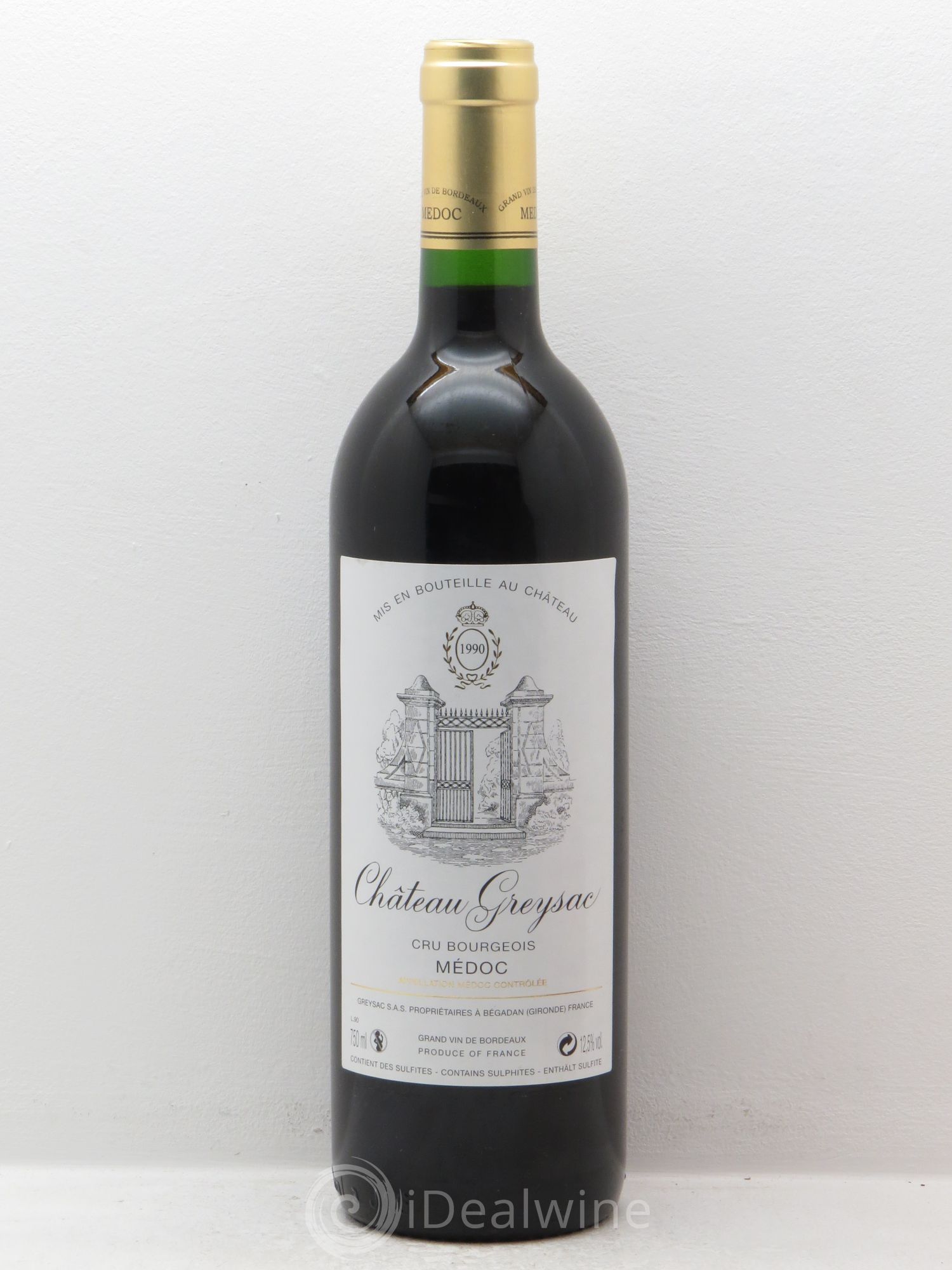 Château Greysac Cru Bourgeois 1990 - Lot de 1 bouteille - 0
