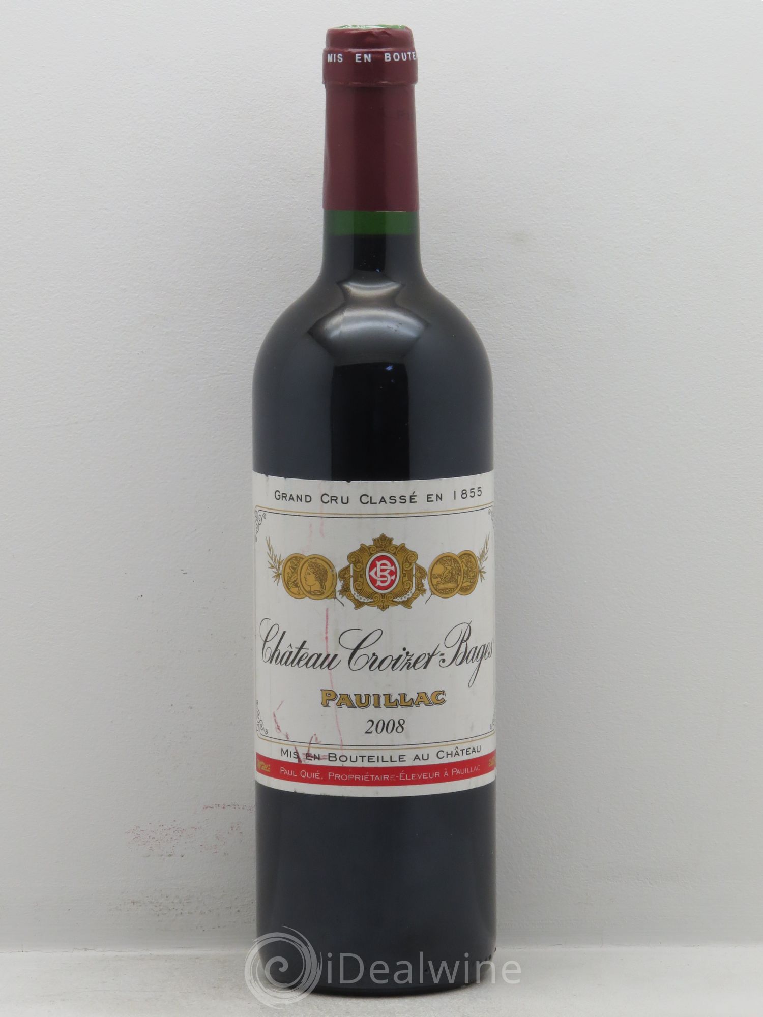 Château Croizet Bages 5ème Grand Cru Classé 2008 - Lot de 1 bouteille - 0