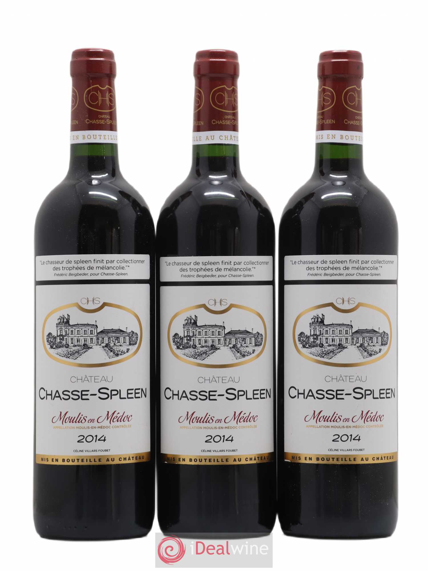 Château Chasse Spleen 2014 - Lot de 3 bouteilles - 0
