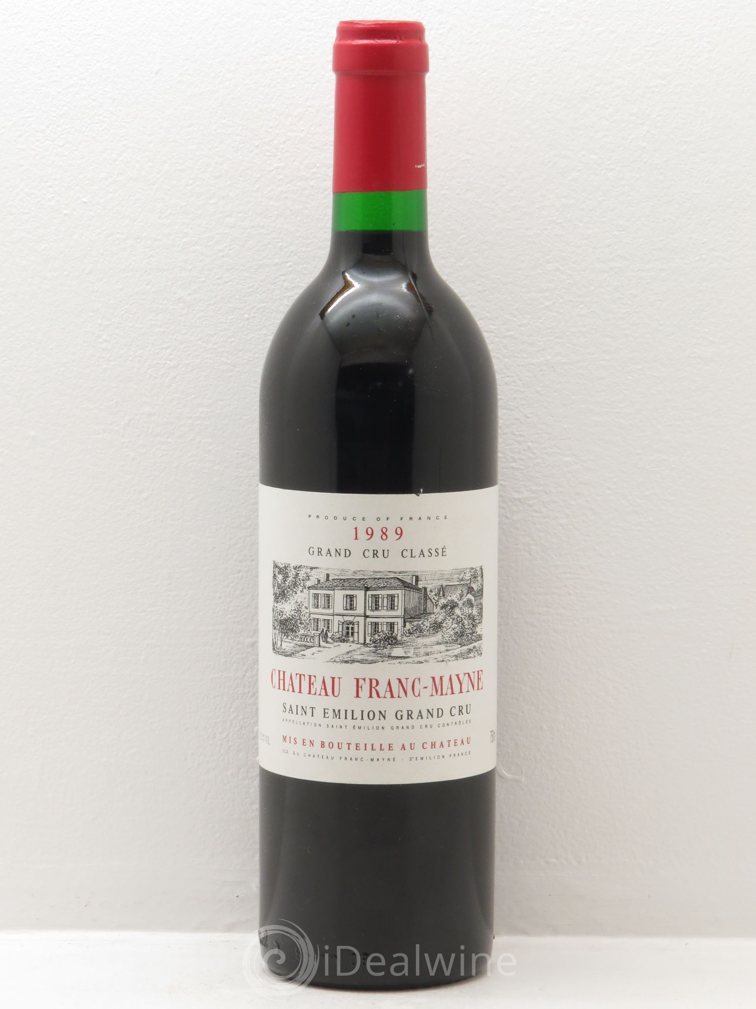 Château Franc Mayne Grand Cru Classé 1989 - Lot de 1 bouteille - 0