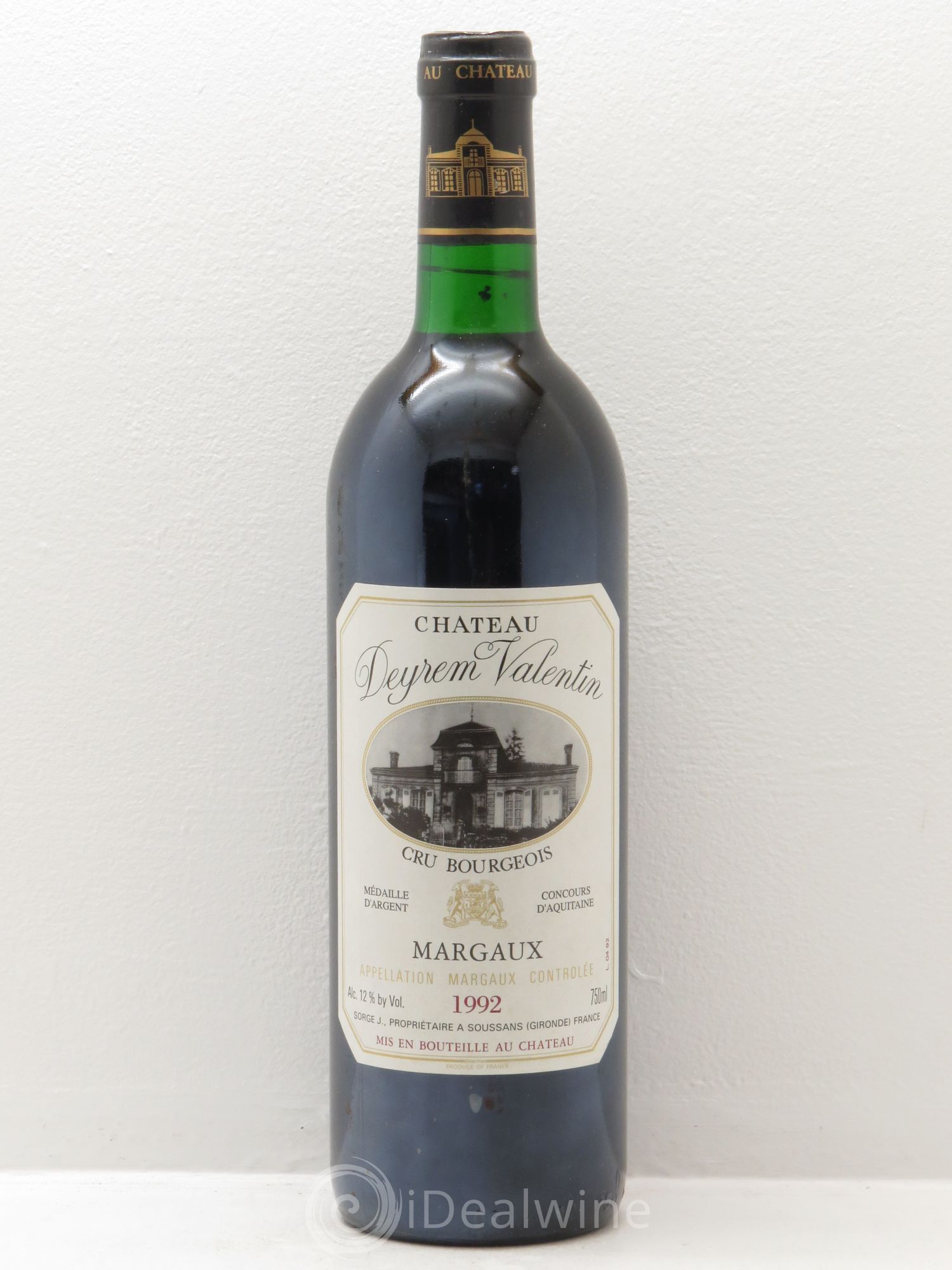 Château Deyrem Valentin Cru Bourgeois 1992 - Lot de 1 bouteille - 0