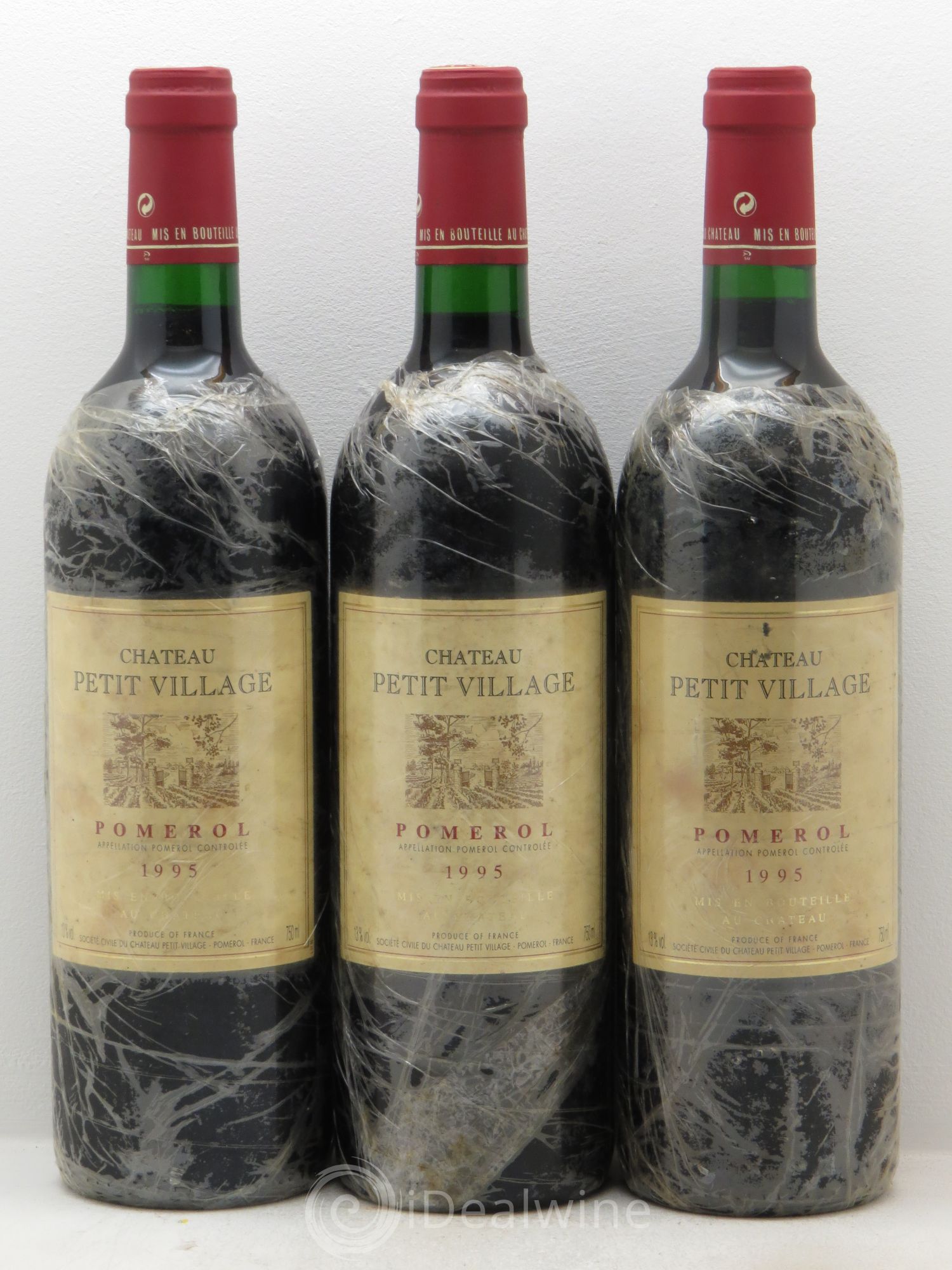 Château Petit Village 1995 - Lot de 3 bouteilles - 0