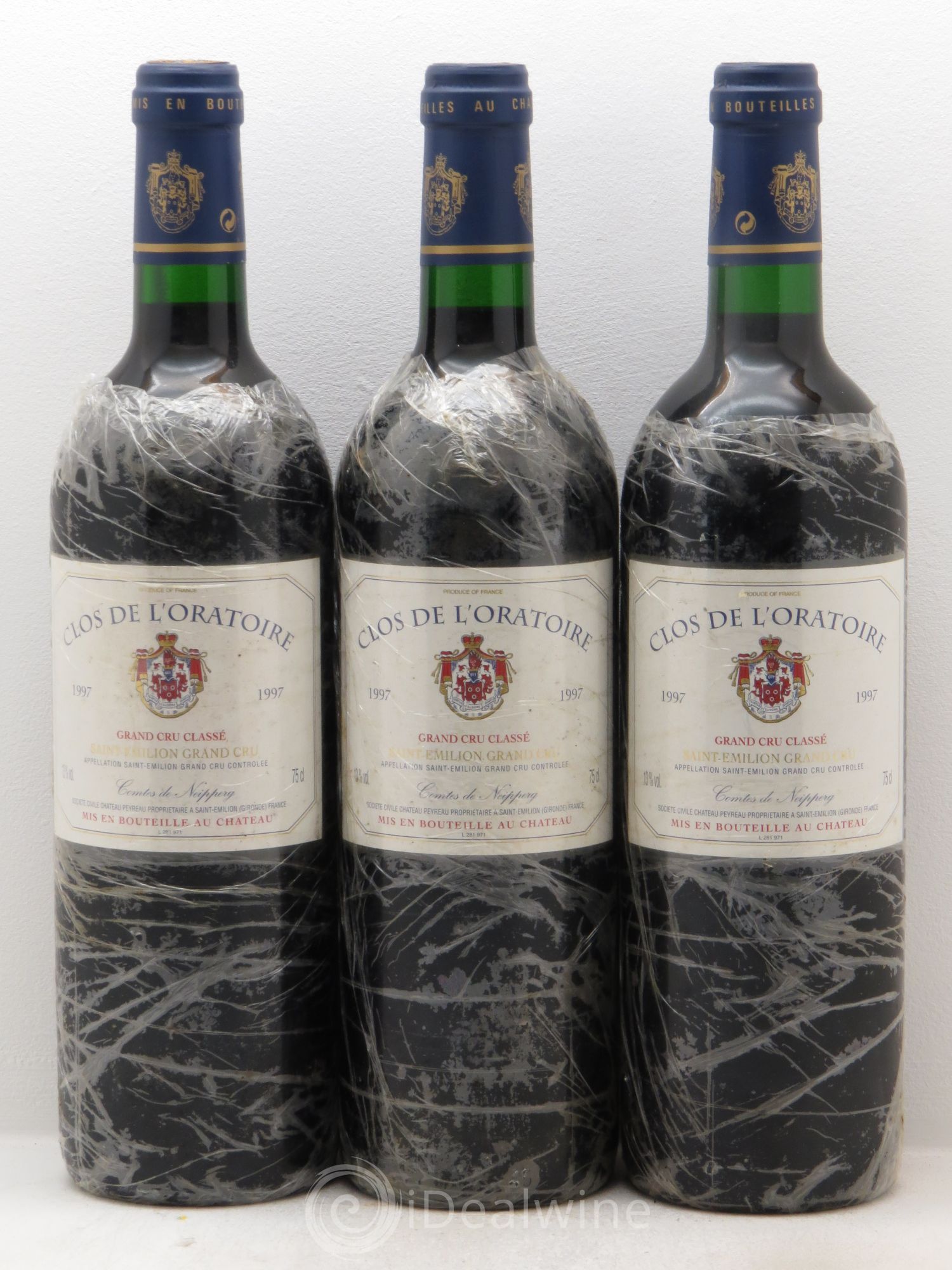 Clos de l'Oratoire Grand Cru Classé 1997 - Lot de 3 bouteilles - 0