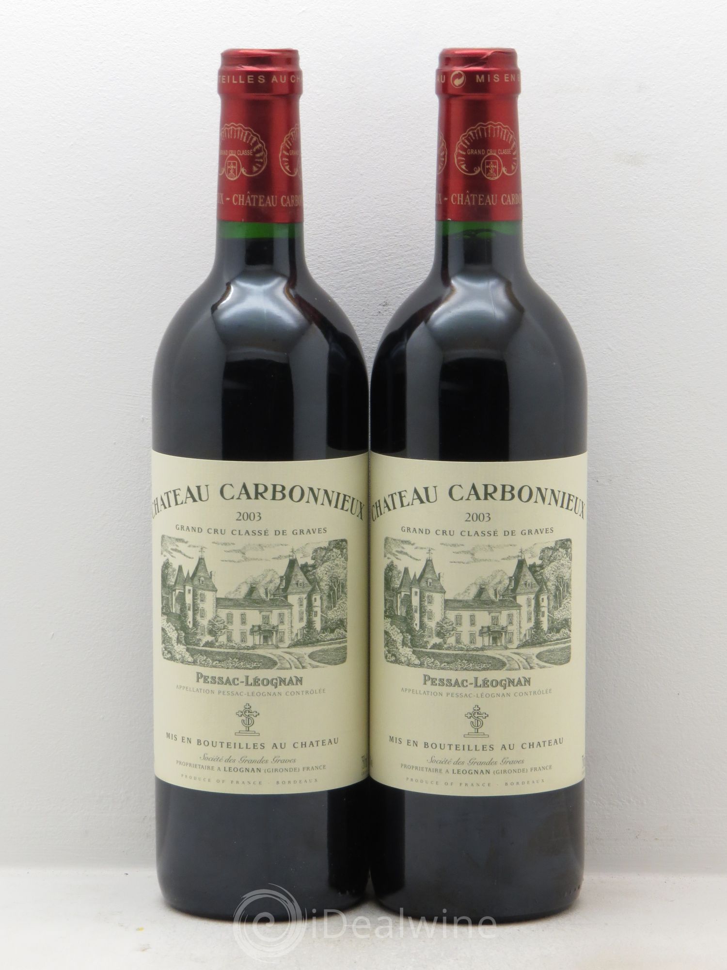Château Carbonnieux Cru Classé de Graves 2003 - Lot de 2 bouteilles - 0