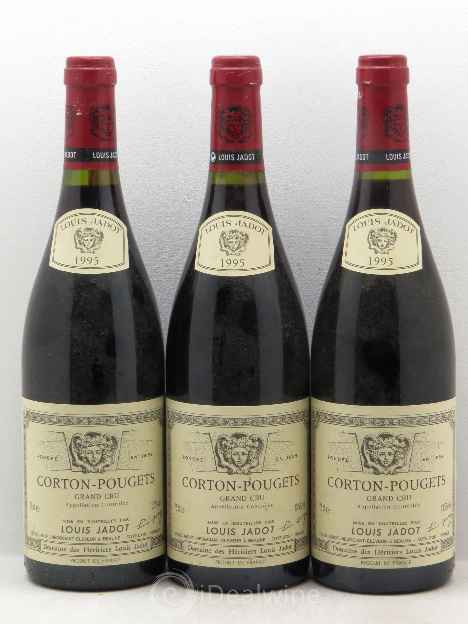Corton Grand Cru Pougets Maison Louis Jadot 1995 - Lot de 3 bouteilles - 0