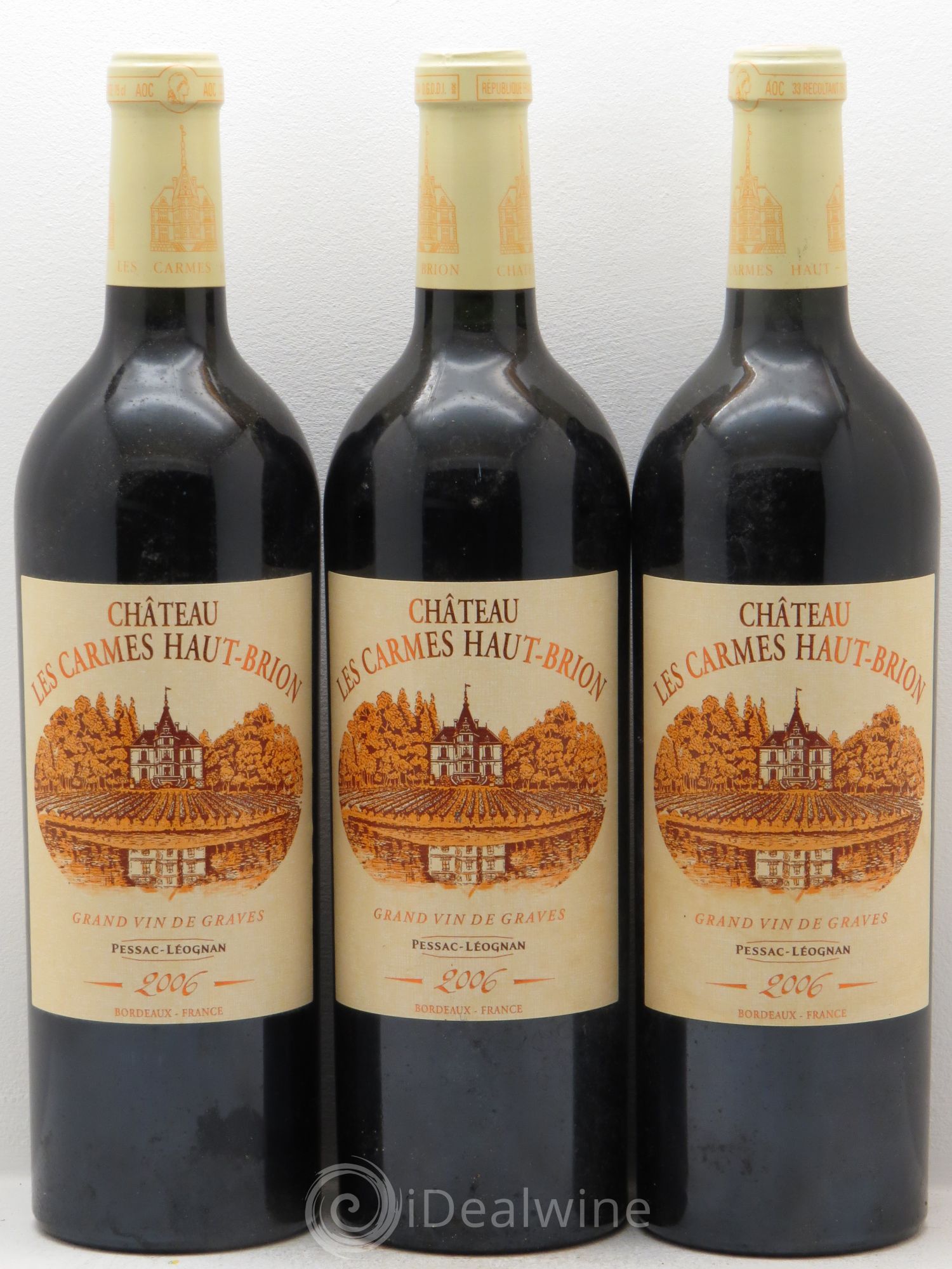 Château Les Carmes Haut-Brion 2006 - Lot de 3 bouteilles - 0