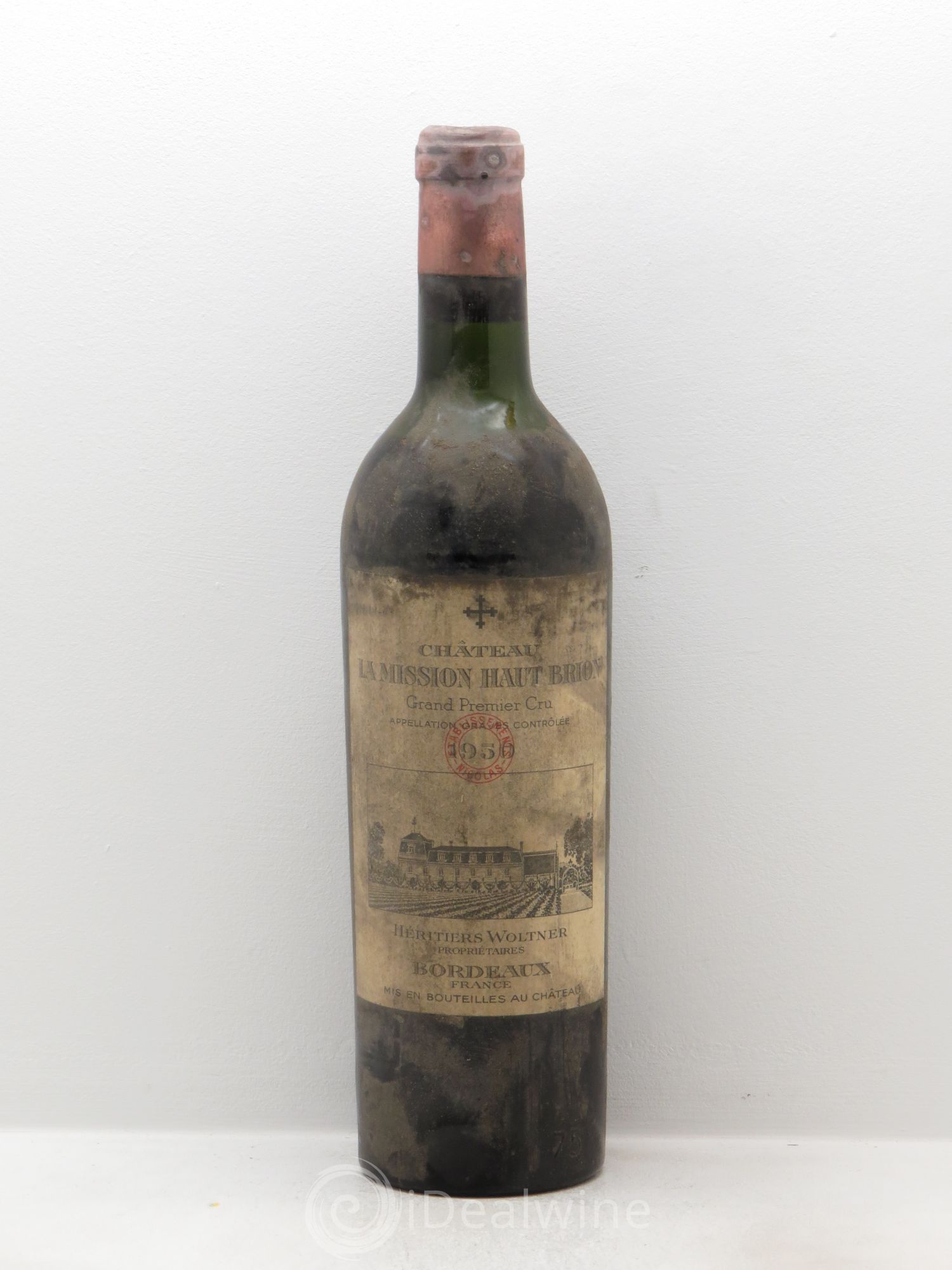 Château la Mission Haut-Brion Cru Classé de Graves Tampon Nicolas 1950 - Lot de 1 bouteille - 0