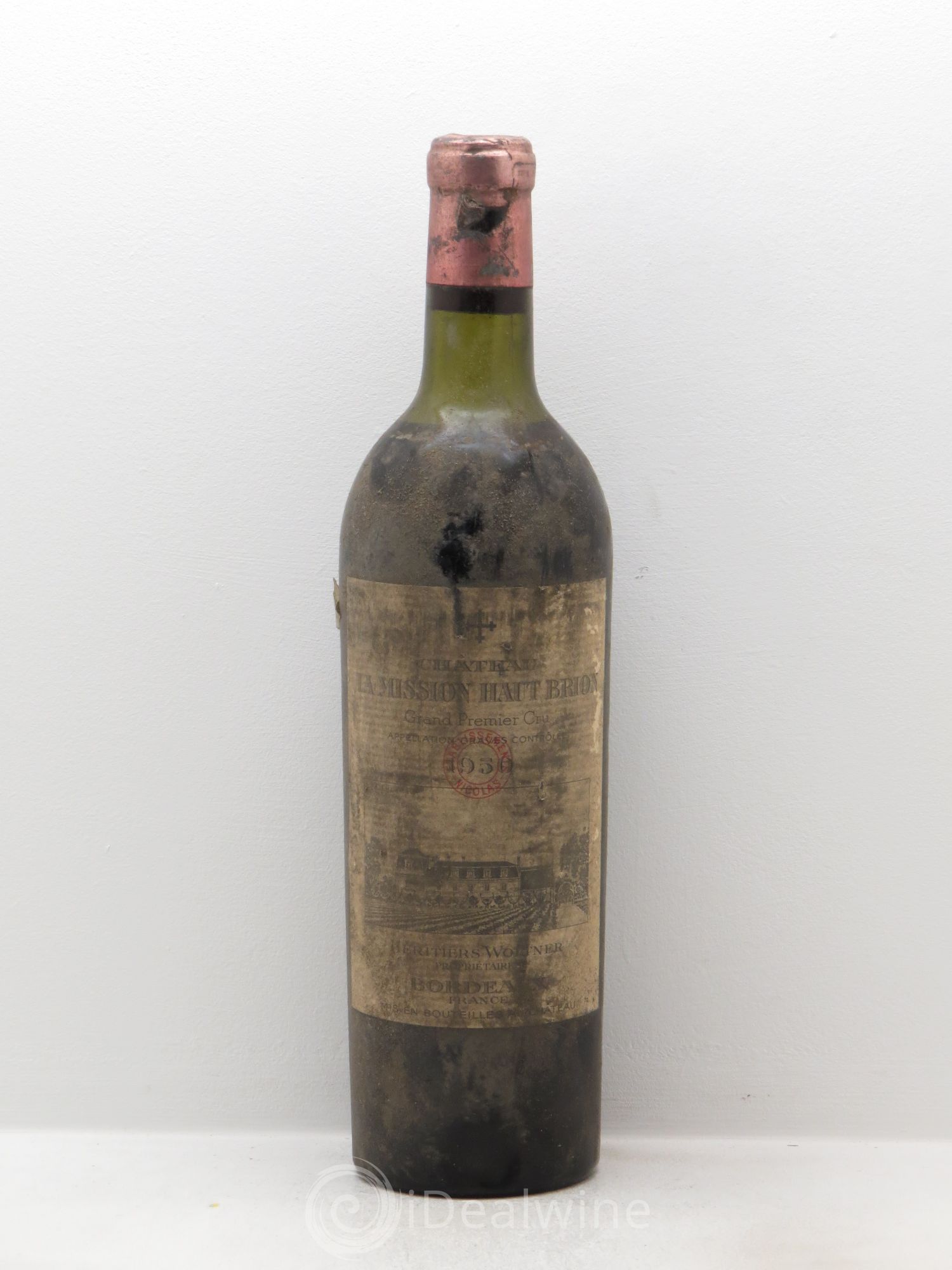 Château la Mission Haut-Brion Cru Classé de Graves Tampon Nicolas 1950 - Lot de 1 bouteille - 0