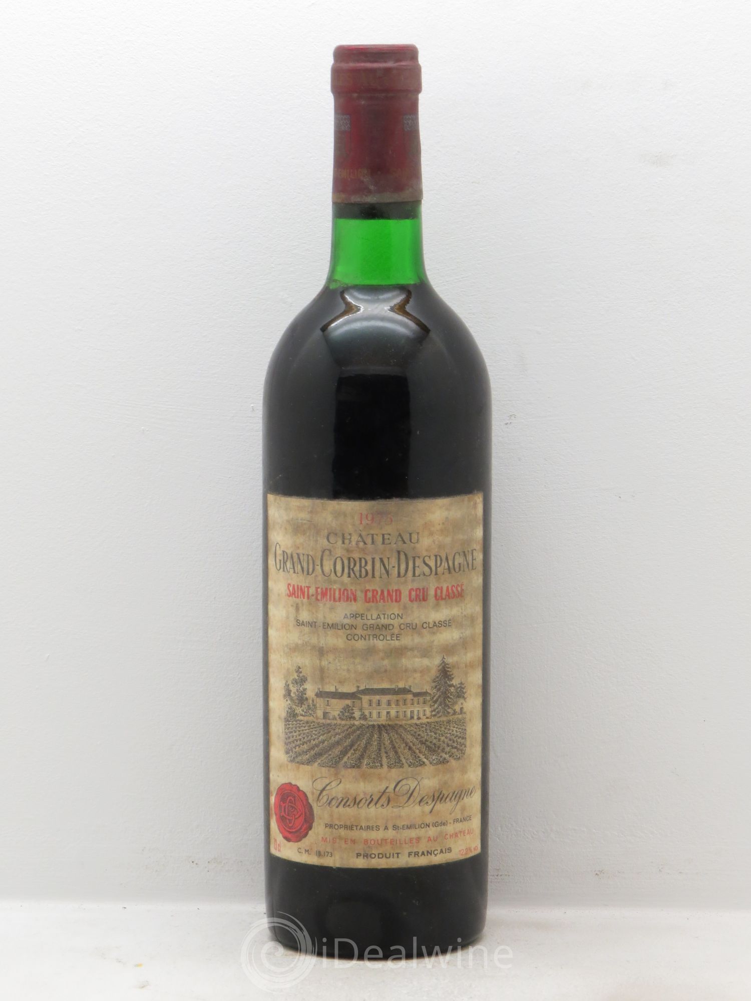 Château Grand Corbin Despagne Grand Cru Classé 1975 - Lot de 1 bouteille - 0