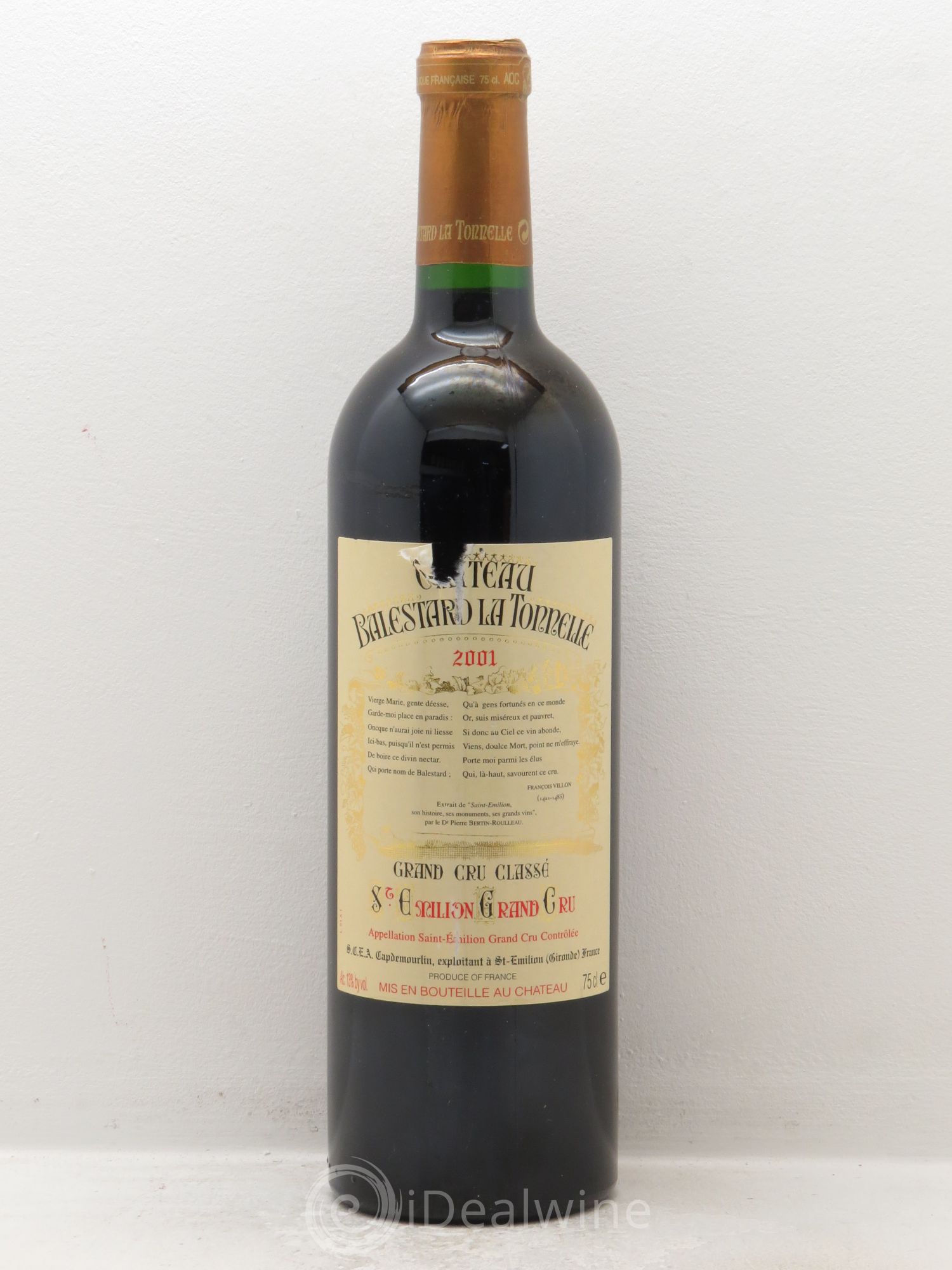 Château Balestard la Tonnelle Grand Cru Classé 2001 - Lot de 12 bouteilles - 0