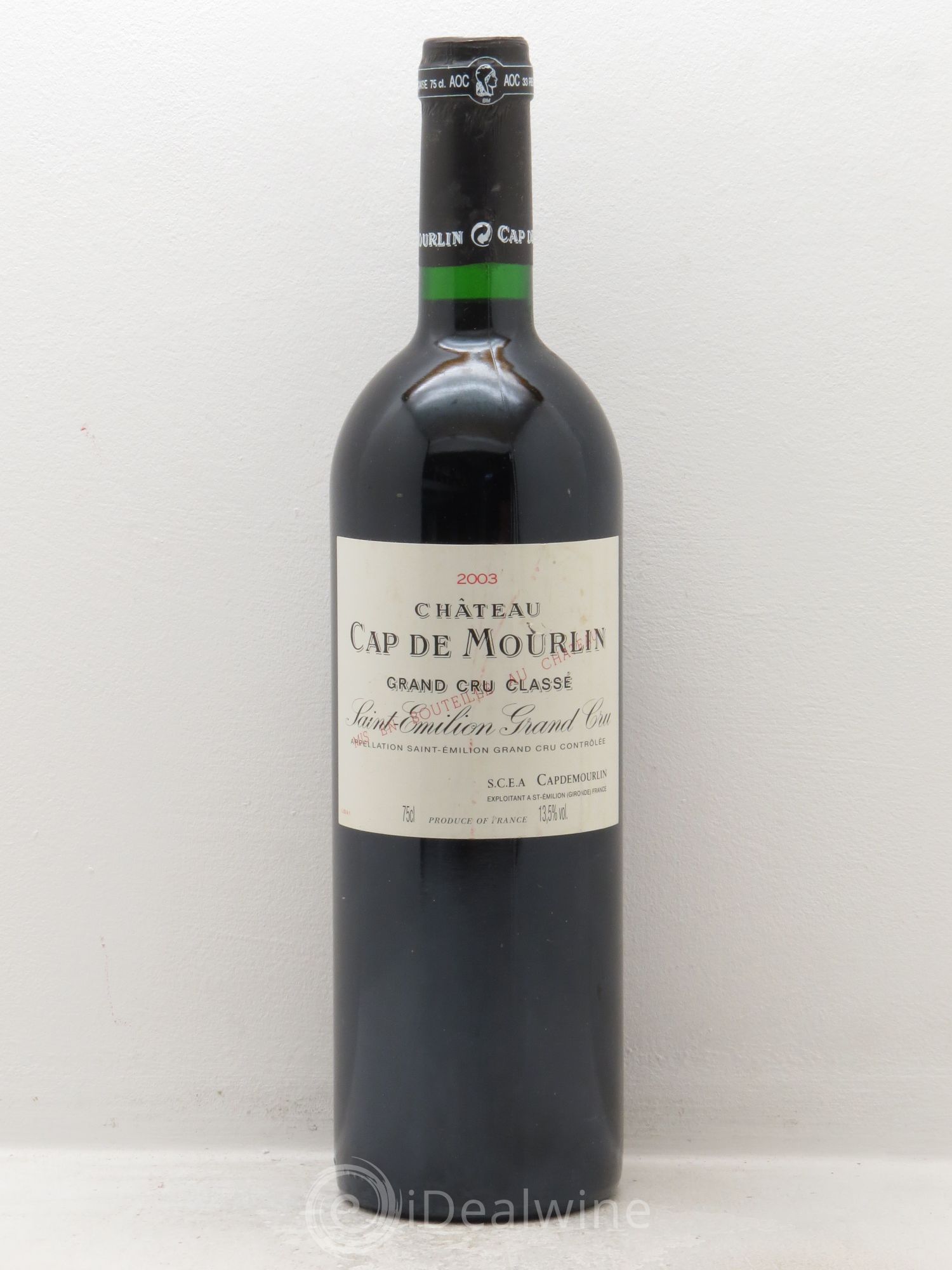Château Cap de Mourlin Grand Cru Classé 2003 - Lot de 12 bouteilles - 0