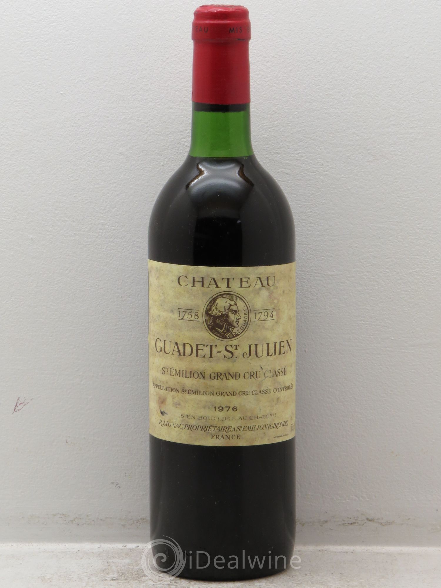 Château Guadet Grand Cru Classé 1976 - Lot de 6 bouteilles - 0