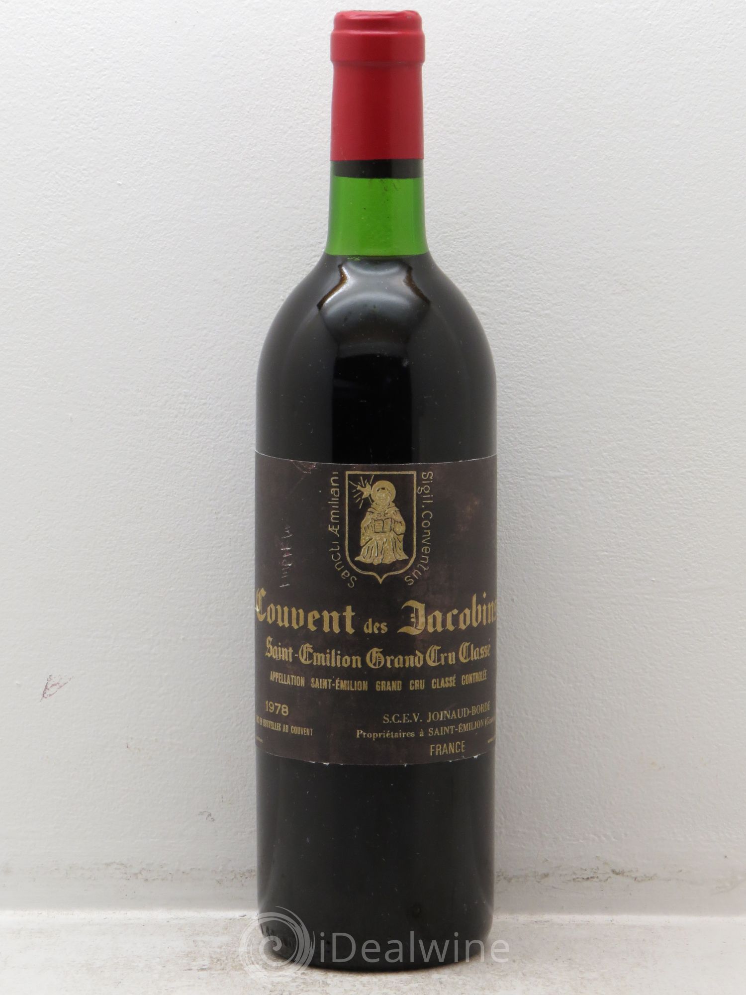 Château Couvent des Jacobins Grand Cru Classé 1978 - Lot de 1 bouteille - 0
