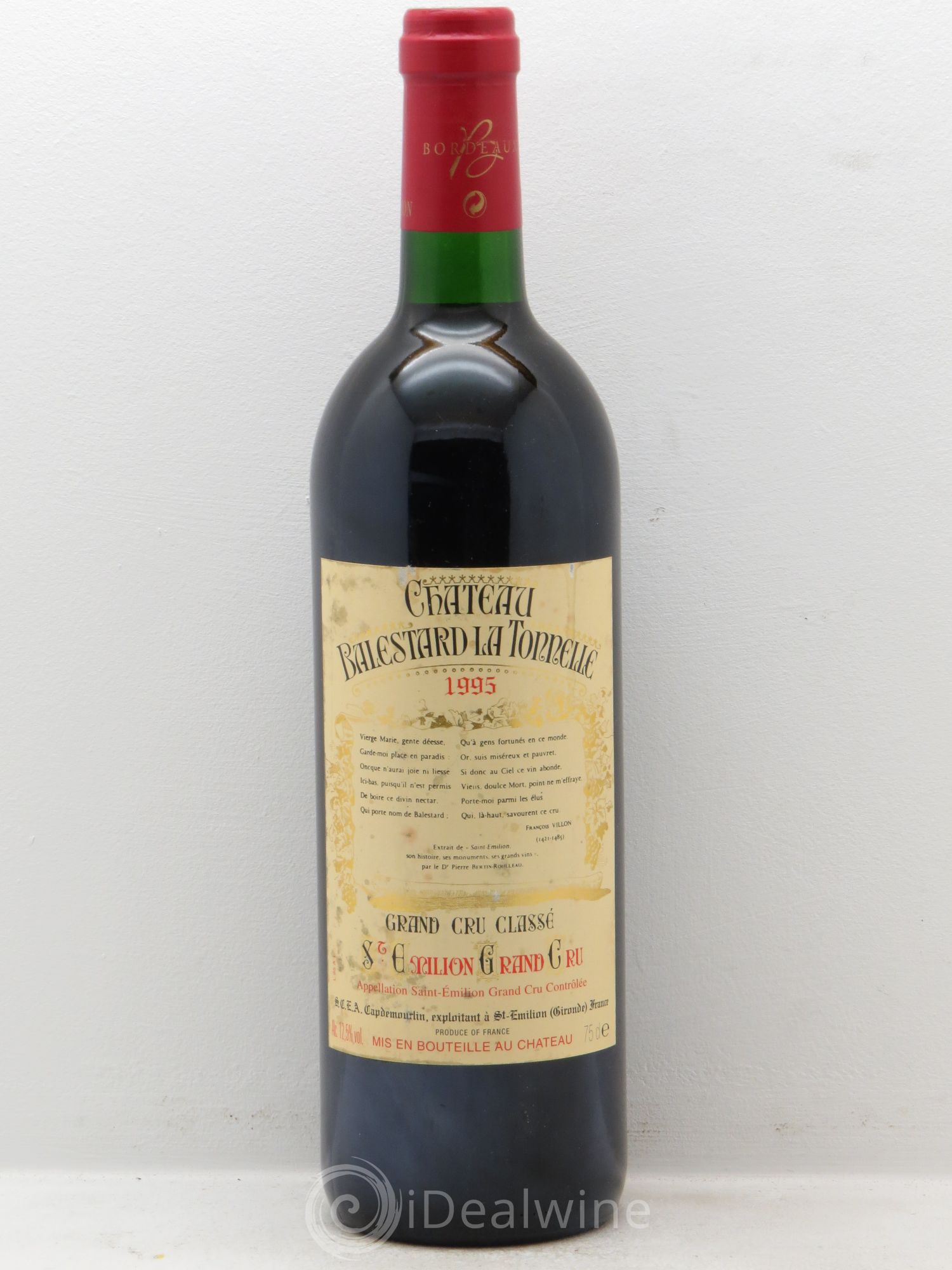 Château Balestard la Tonnelle Grand Cru Classé (sans prix de réserve) 1995 - Lot de 6 bouteilles - 0