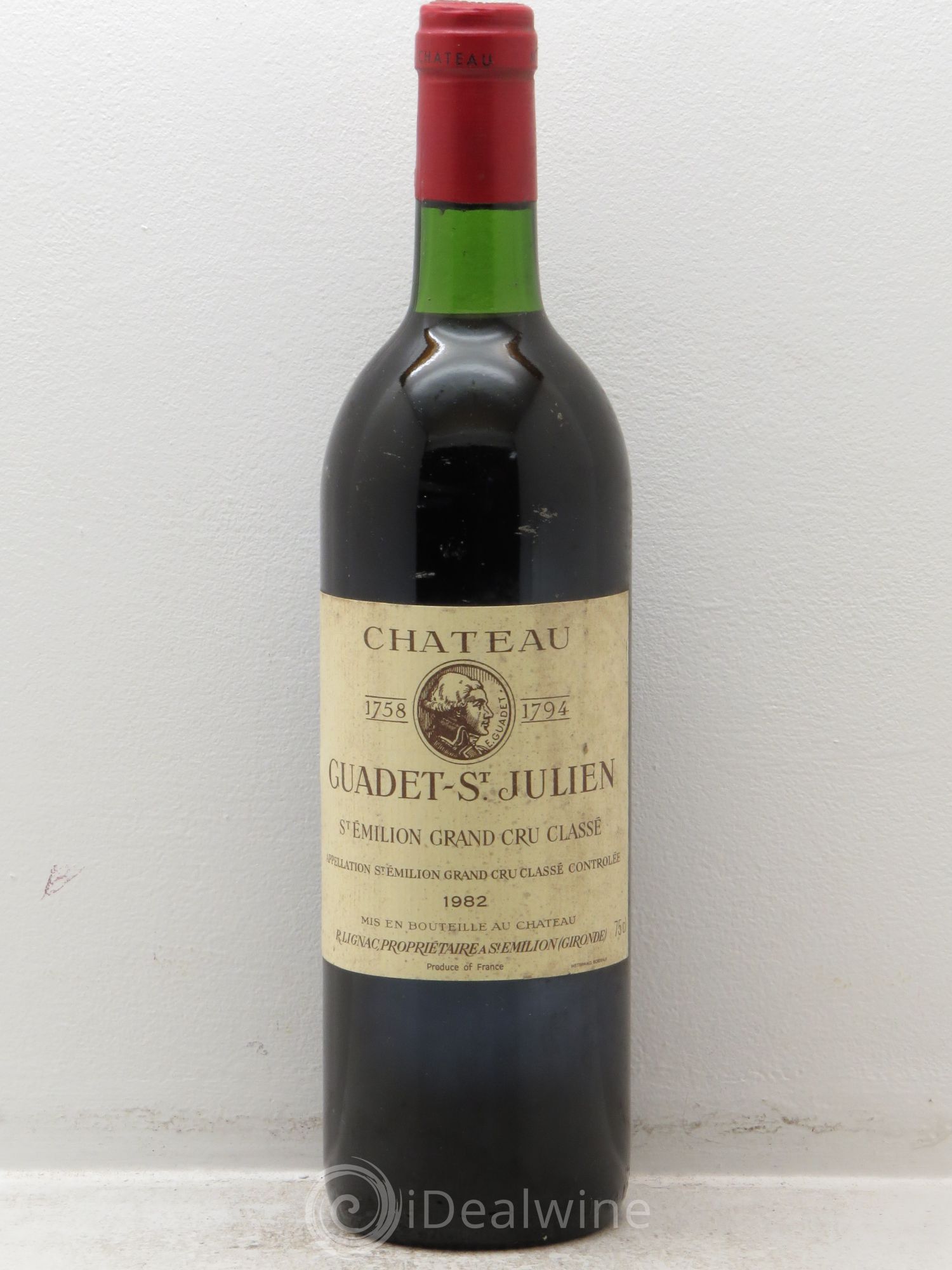 Château Guadet Grand Cru Classé 1982 - Lot de 12 bouteilles - 0