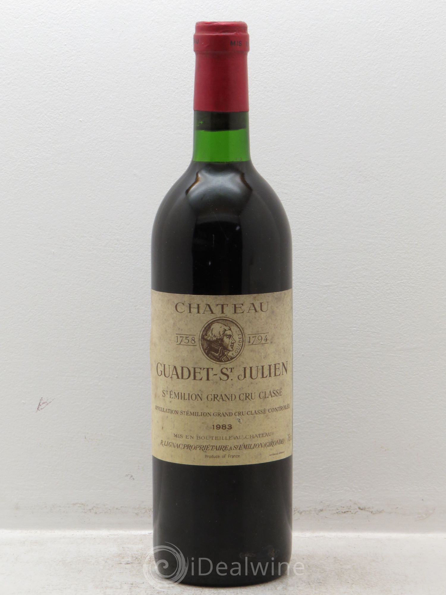 Château Guadet Grand Cru Classé 1983 - Lot de 12 bouteilles - 0