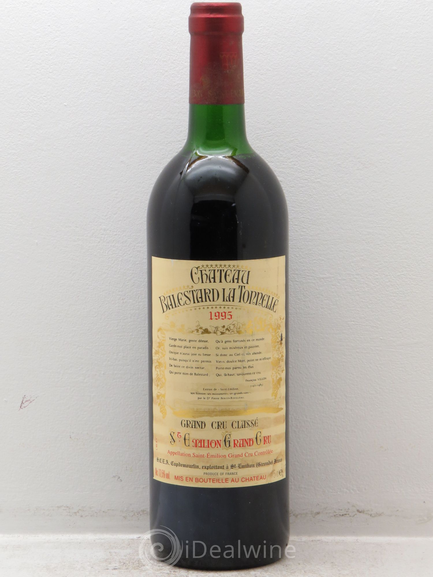 Château Balestard la Tonnelle Grand Cru Classé 1995 - Lot de 12 bouteilles - 0
