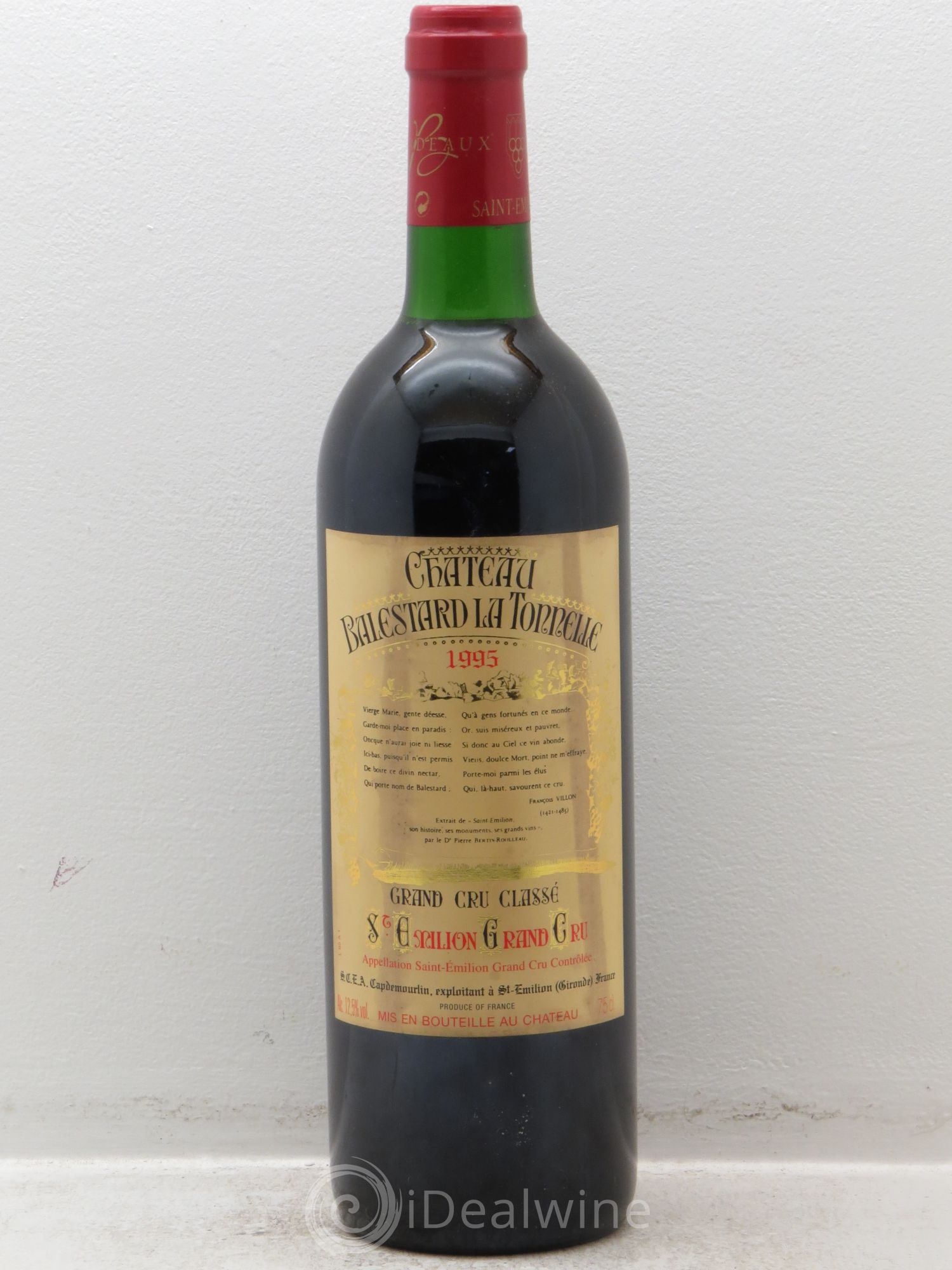 Château Balestard la Tonnelle Grand Cru Classé (sans prix de réserve) 1995 - Lot de 12 bouteilles - 0