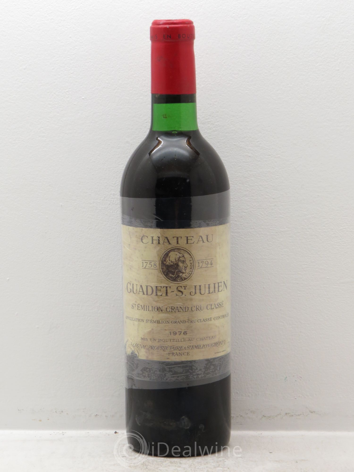 Château Guadet Grand Cru Classé (sans prix de réserve) 1976 - Lot de 1 bouteille - 0