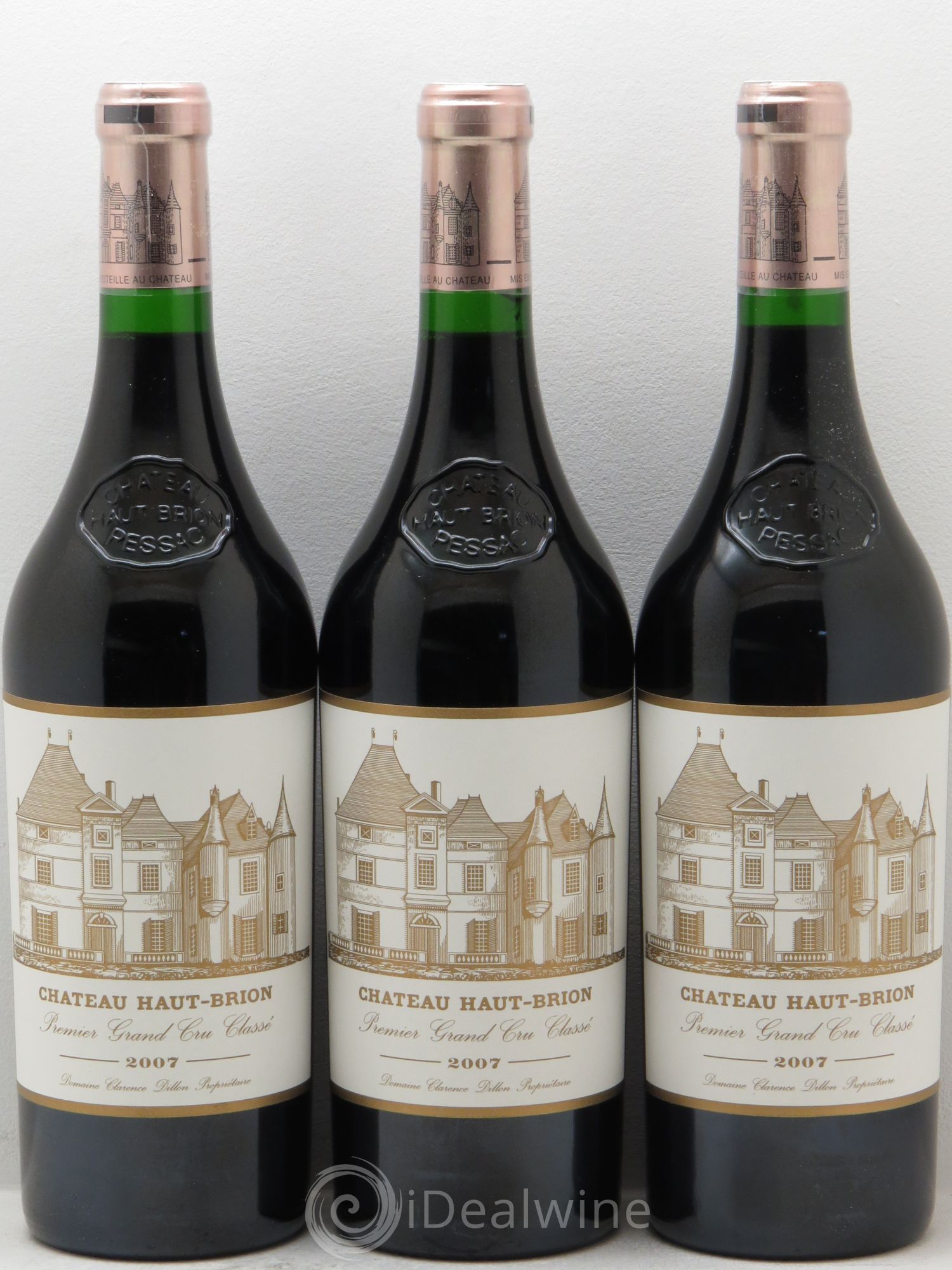 Château Haut Brion 1er Grand Cru Classé 2007 - Lot de 3 bouteilles - 0