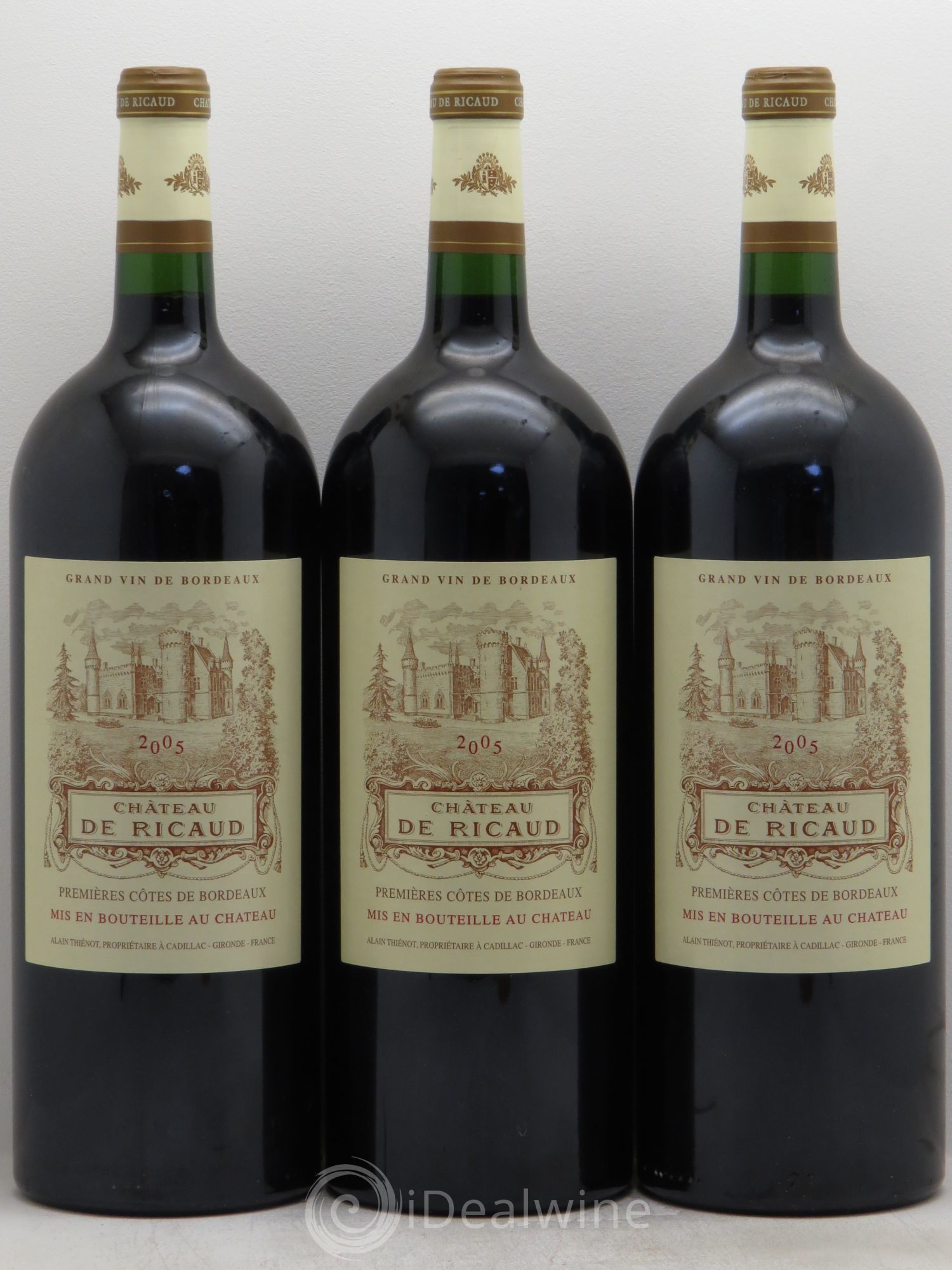 Premières-Côtes-de-Blaye (Blaye-Côtes-de-Bordeaux) Château Ricaud 2005 - Lot de 3 magnums - 0