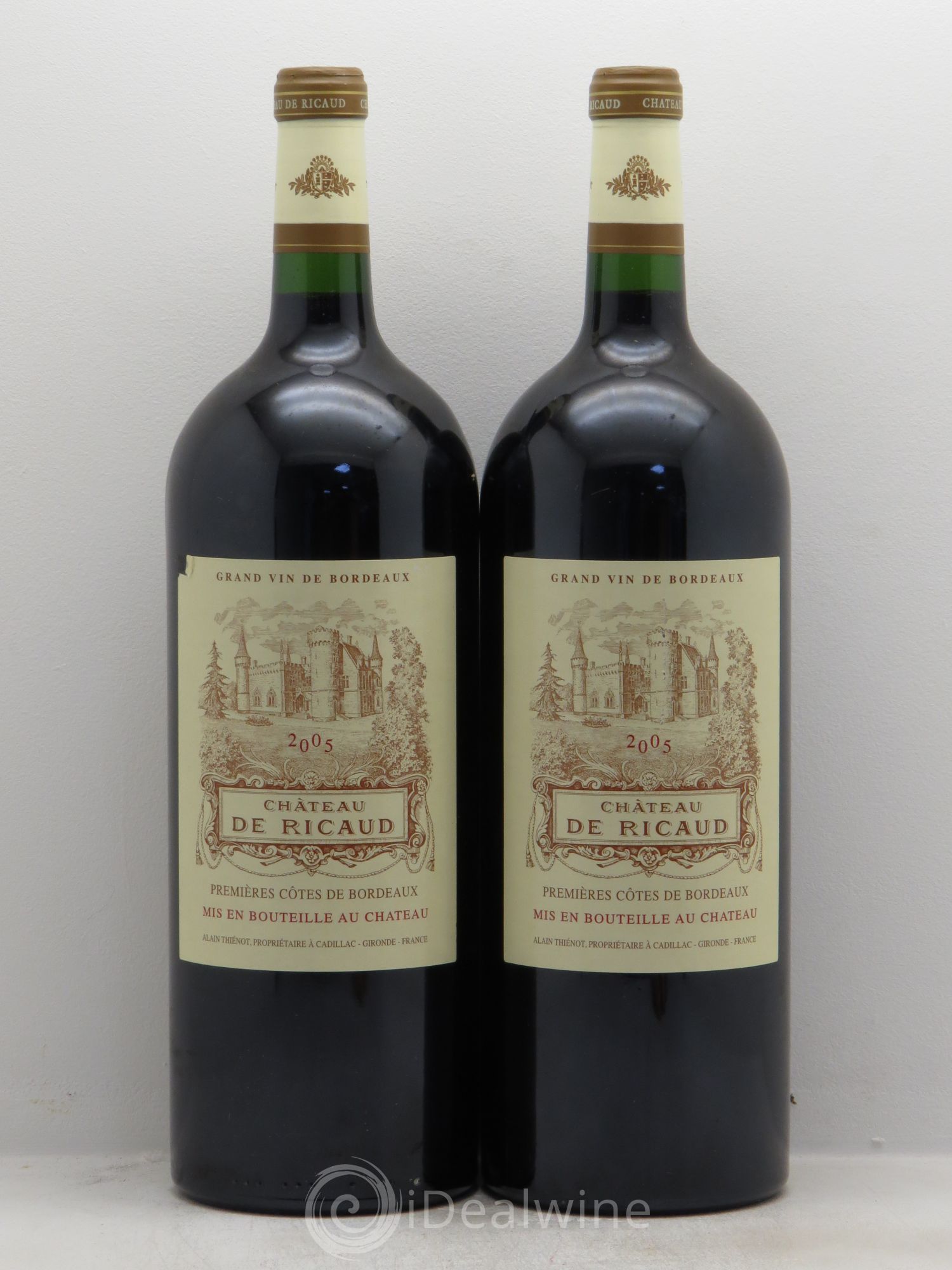 Premières-Côtes-de-Blaye (Blaye-Côtes-de-Bordeaux) Château Ricaud 2005 - Lot de 2 magnums - 0