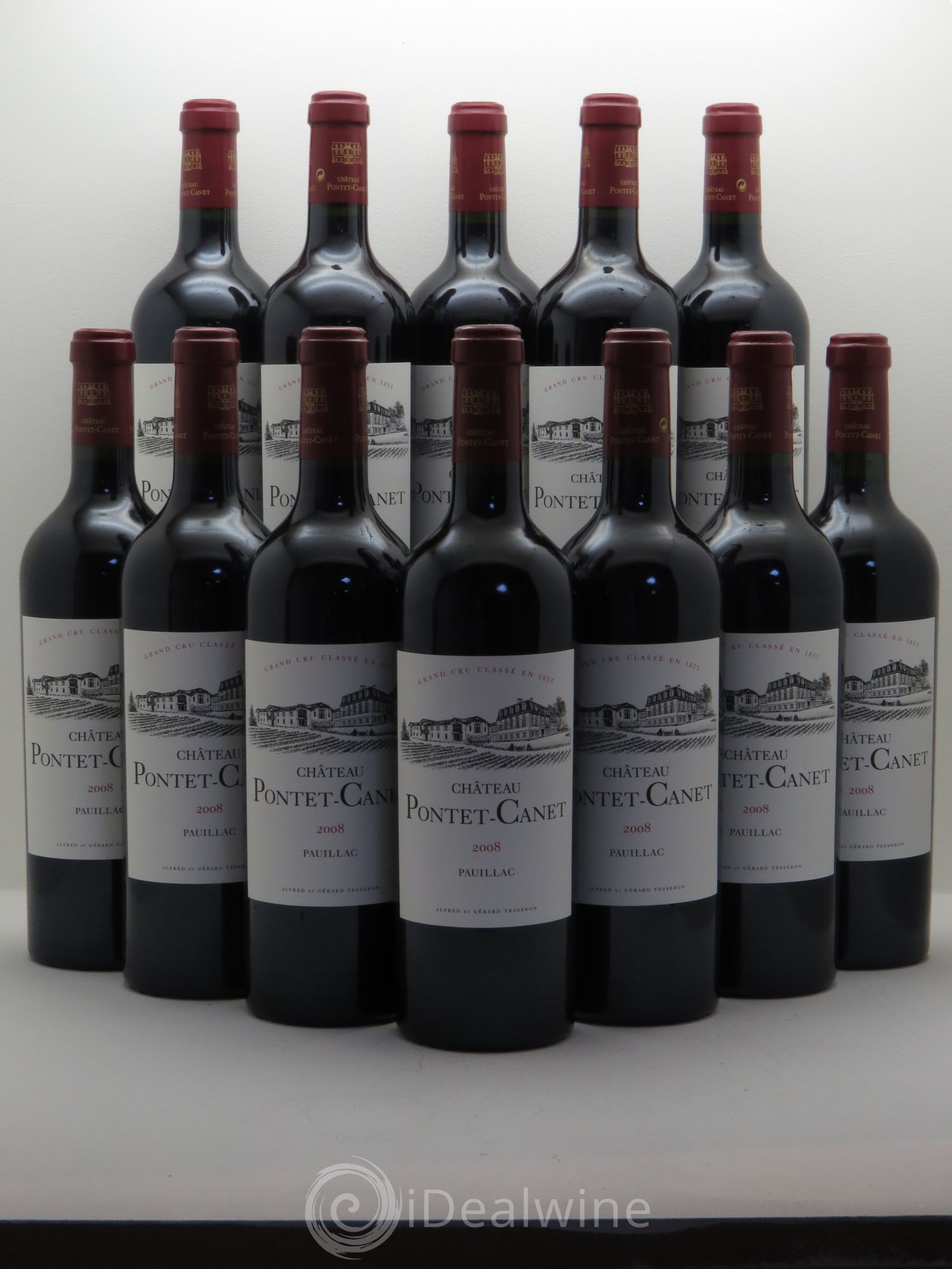 Château Pontet Canet 5ème Grand Cru Classé 2008 - Lot de 12 bouteilles - 0