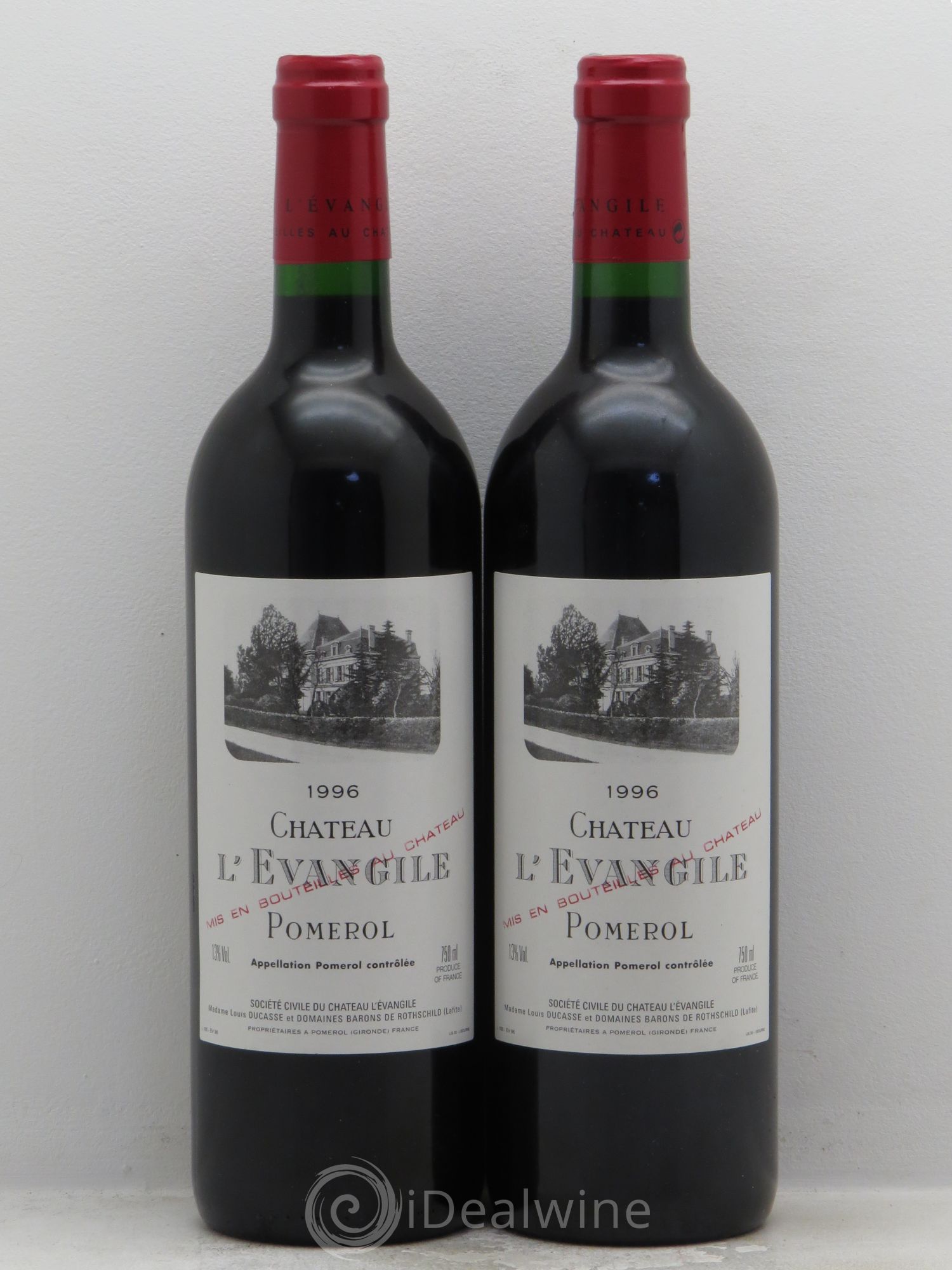 Château l' Évangile 1996 - Lot de 2 bouteilles - 0