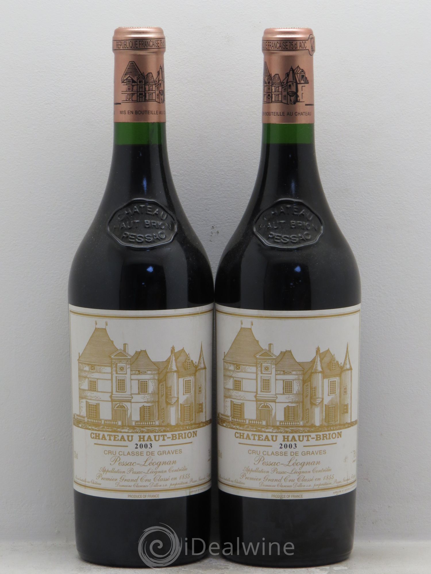 Château Haut Brion 1er Grand Cru Classé 2003 - Lot de 2 bouteilles - 0
