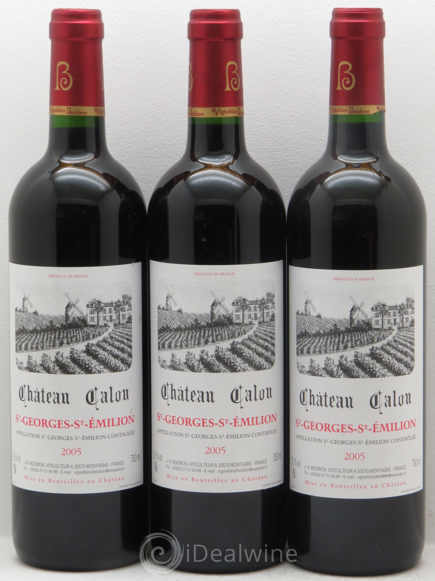 Bordeaux Château Galon - St Georges St Emilion 2005 - Posten von 3 Flaschen - 0