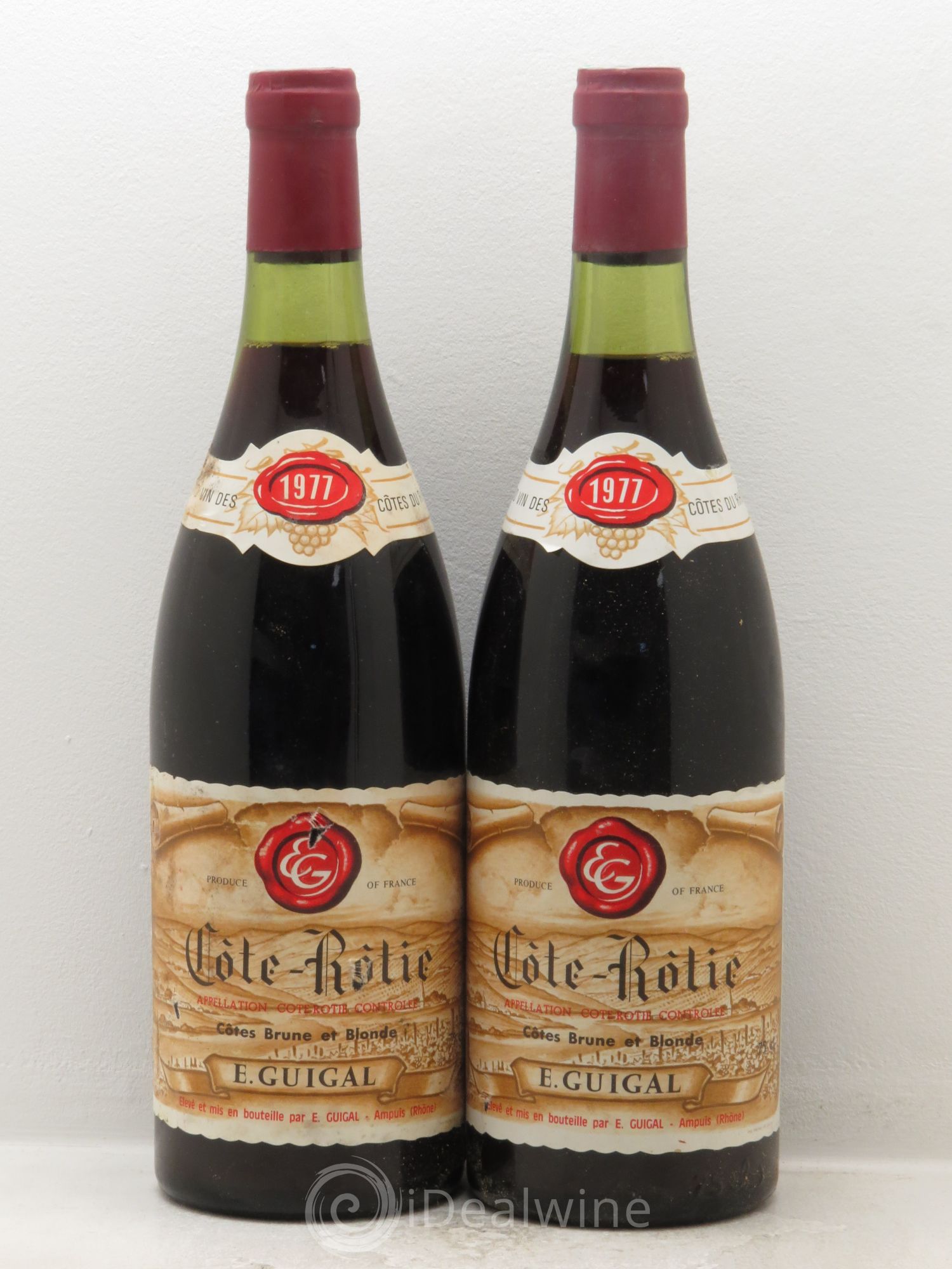 Côte-Rôtie Côtes Brune et Blonde Guigal 1977 - Lot de 2 bouteilles - 0