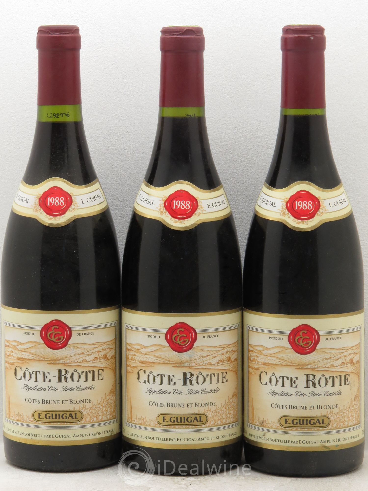 Côte-Rôtie Côtes Brune et Blonde Guigal 1988 - Lot de 3 bouteilles - 0
