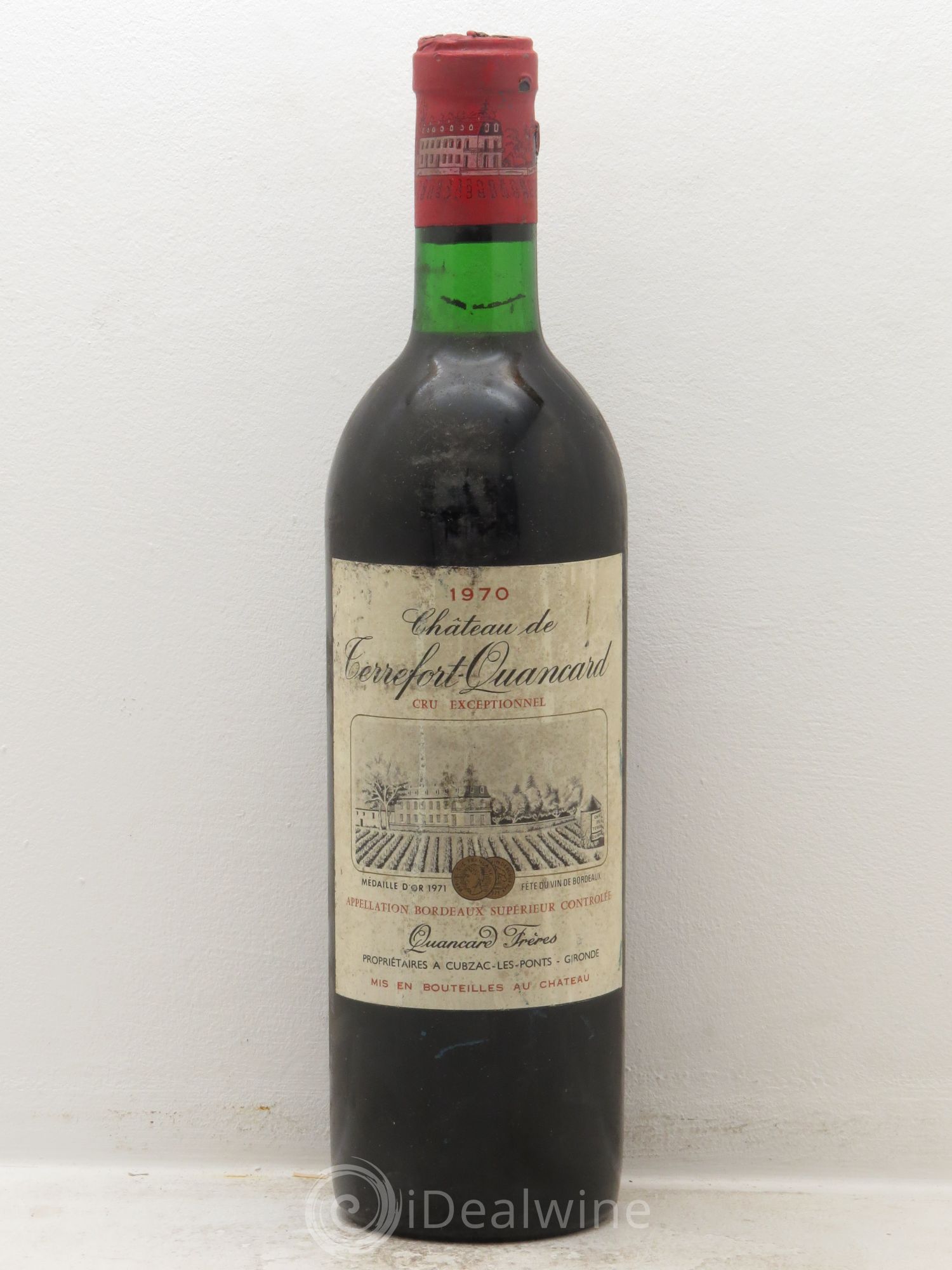 Bordeaux Château de Terrefort Quancard 1970 - Posten von 1 Flasche - 0