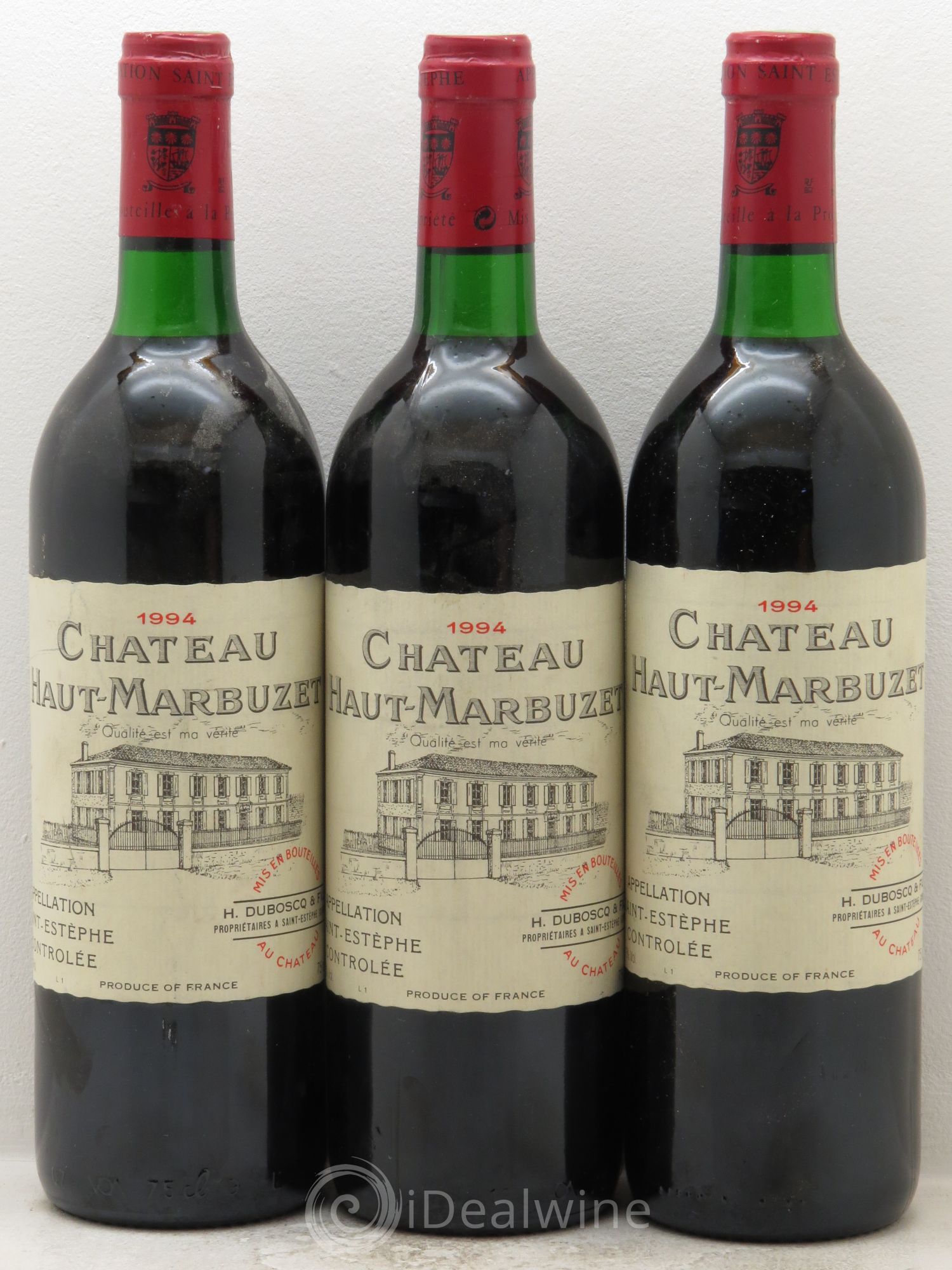 Château Haut Marbuzet 1994 - Lot de 3 bouteilles - 0