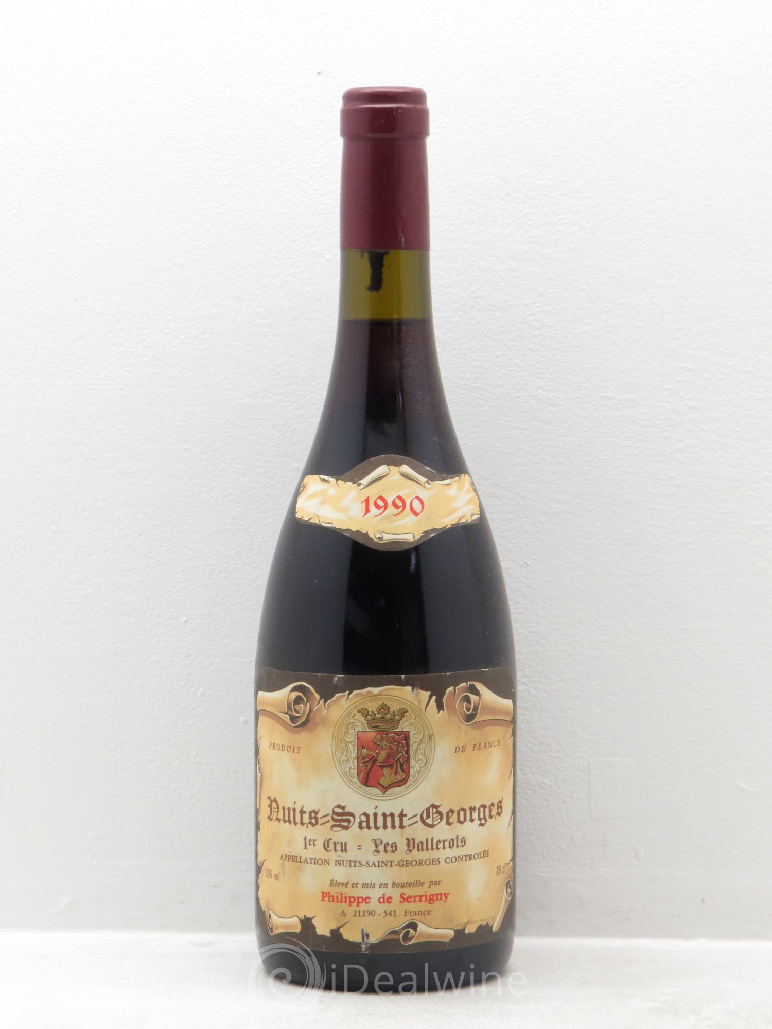 Gevrey-Chambertin 1er Cru Philippe de Serrigny Les Vallerots 1990 - Posten von 1 Flasche - 0