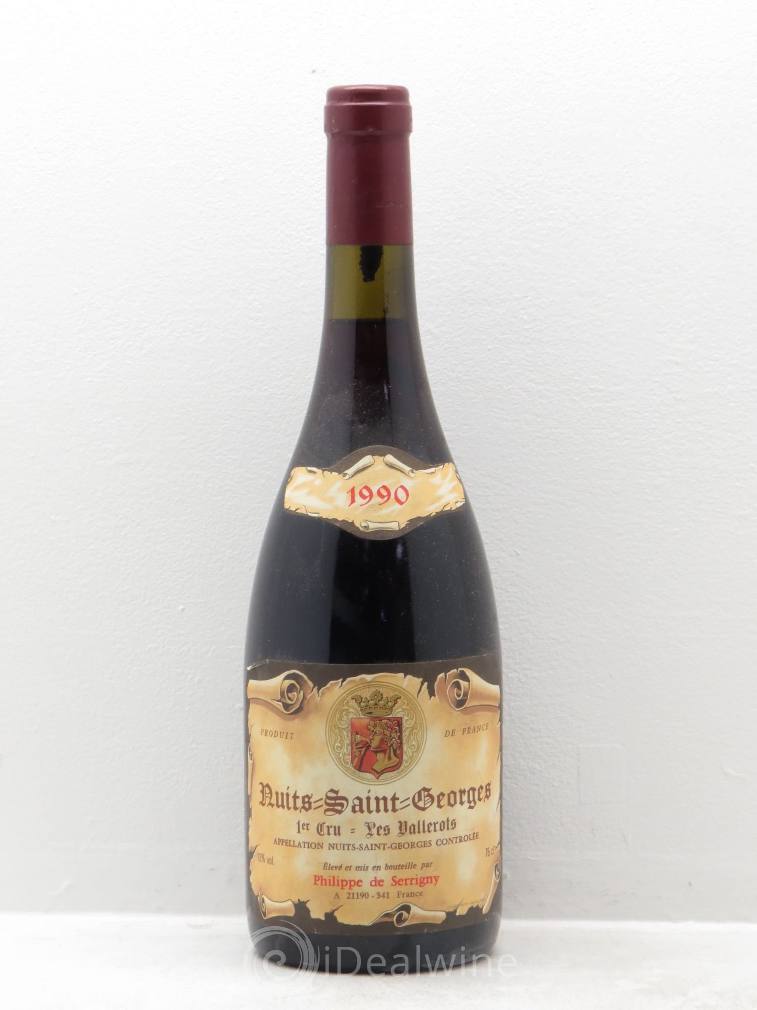 Gevrey-Chambertin 1er Cru Philippe de Serrigny Les Vallerots 1990 - Posten von 1 Flasche - 0