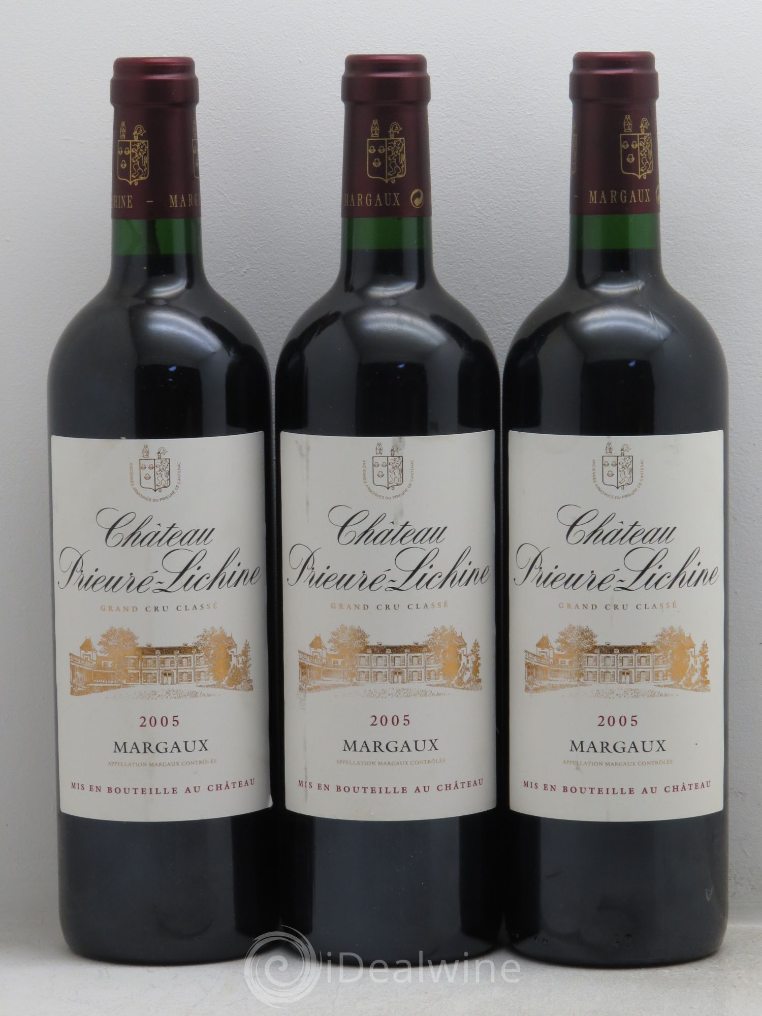 Château Prieuré Lichine 4ème Grand Cru Classé 2005 - Lot de 3 bouteilles - 0