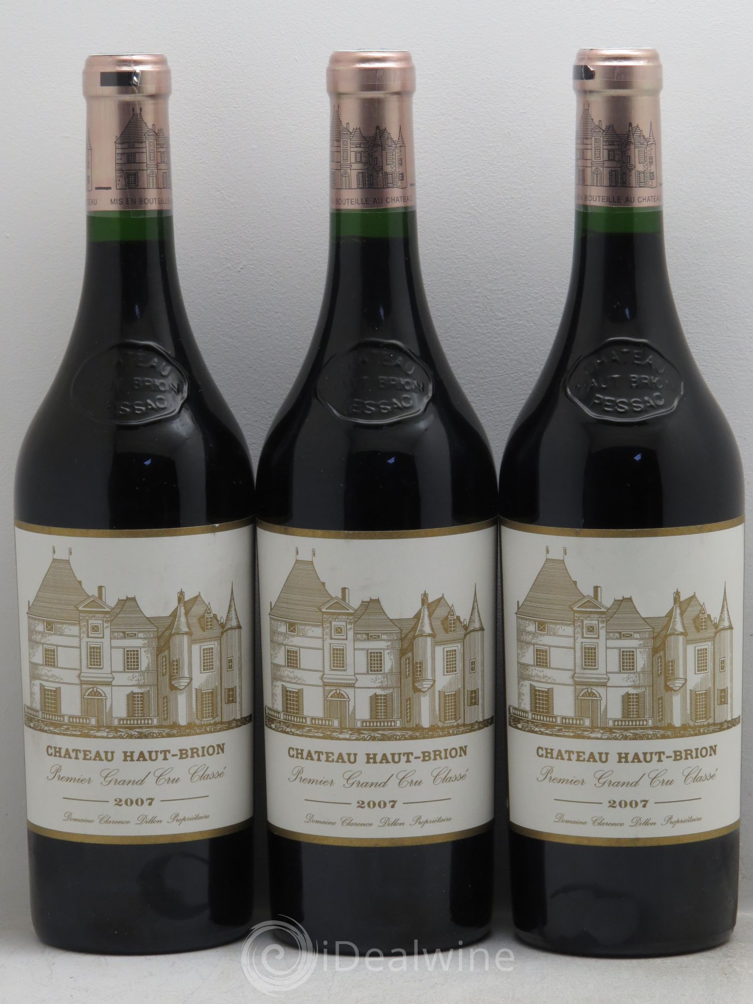 Château Haut Brion 1er Grand Cru Classé 2007 - Lot de 3 bouteilles - 0