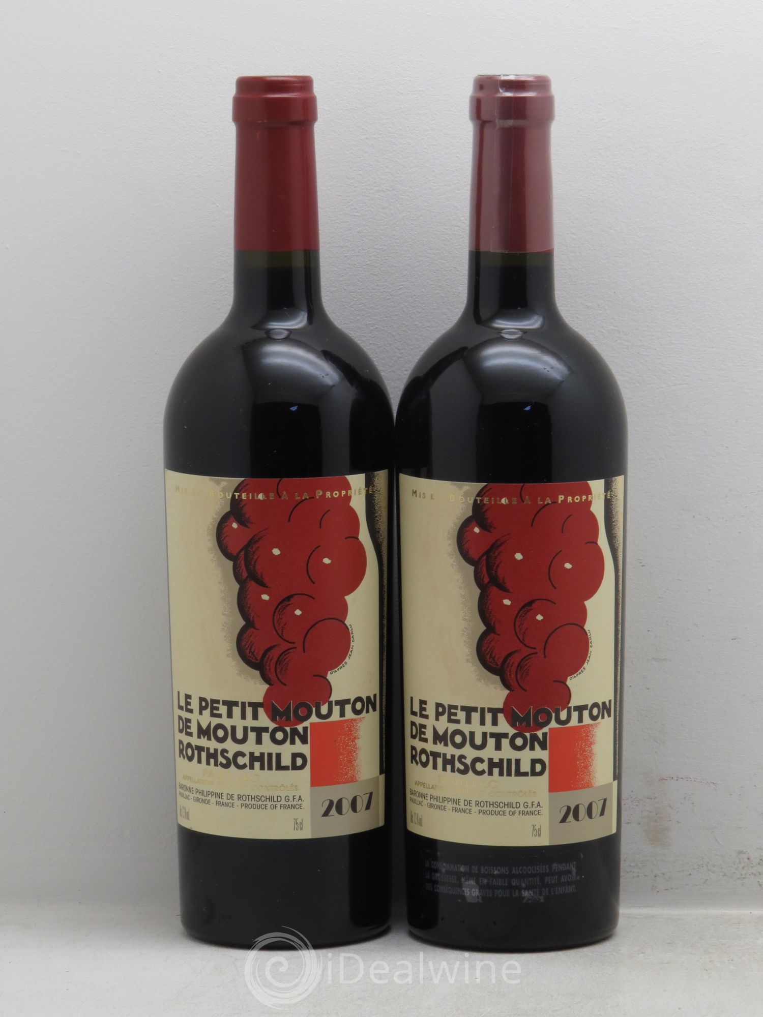 Petit Mouton Second Vin 2007 - Lot de 2 bouteilles - 0