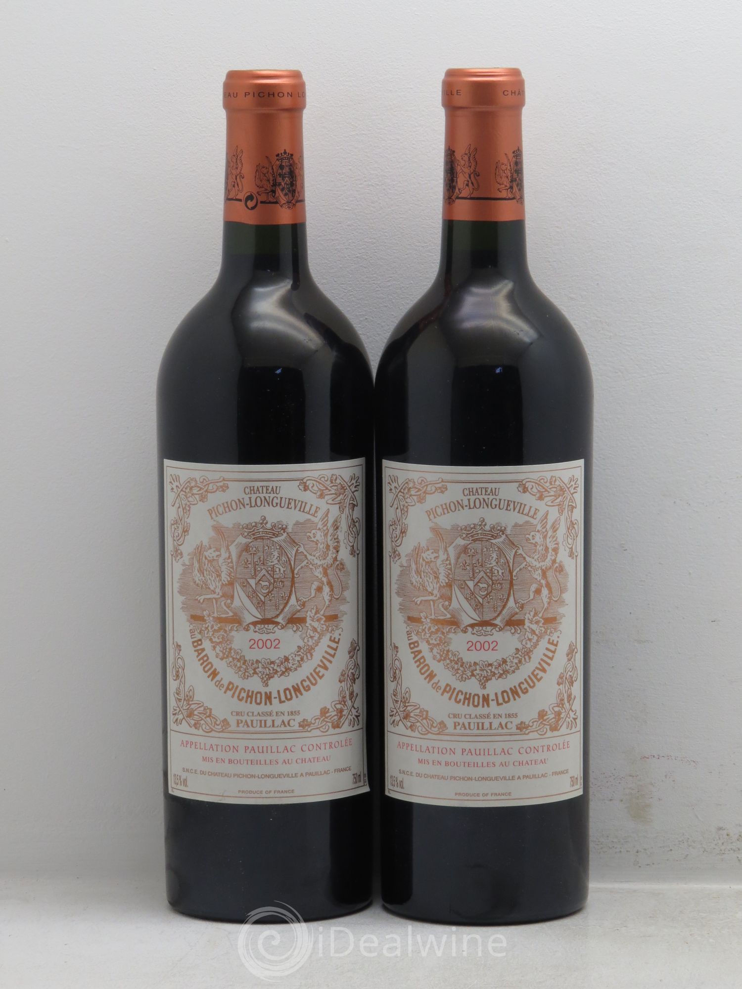 Pichon Longueville Baron 2ème Grand Cru Classé 2002 - Lot de 2 bouteilles - 0