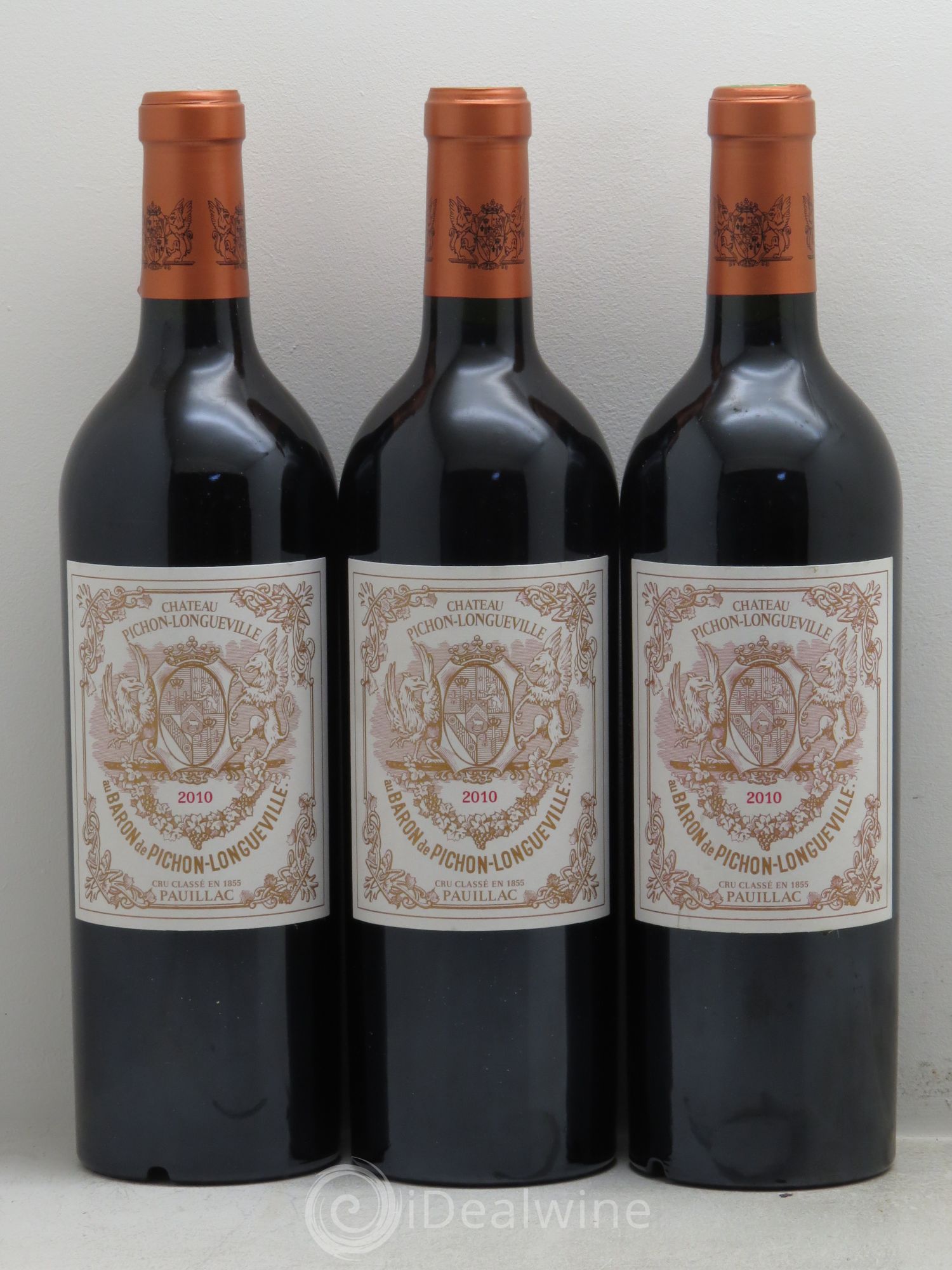 Pichon Longueville Baron 2ème Grand Cru Classé 2010 - Lot de 3 bouteilles - 0