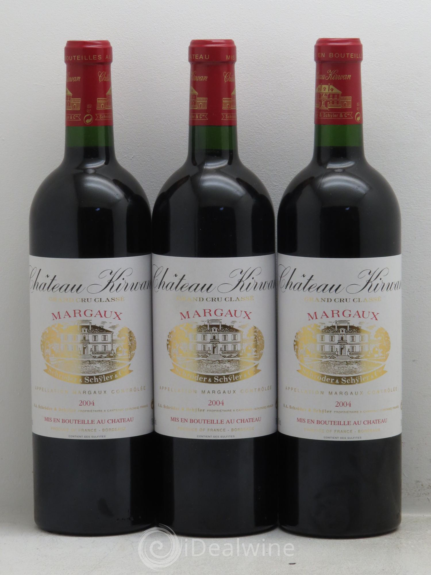 Château Kirwan 3ème Grand Cru Classé 2004 - Lot de 3 bouteilles - 0