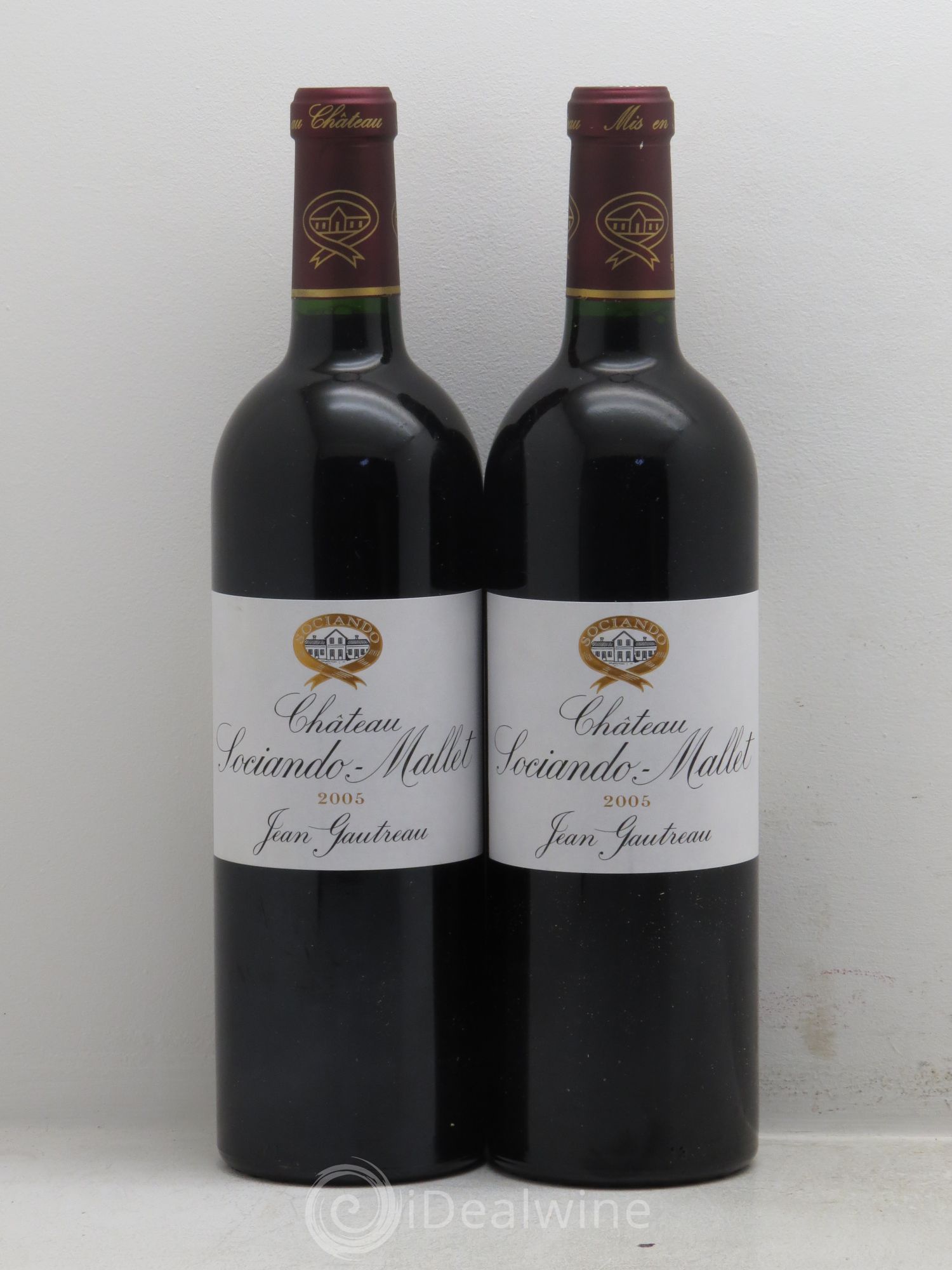 Château Sociando Mallet 2005 - Lot de 2 bouteilles - 0