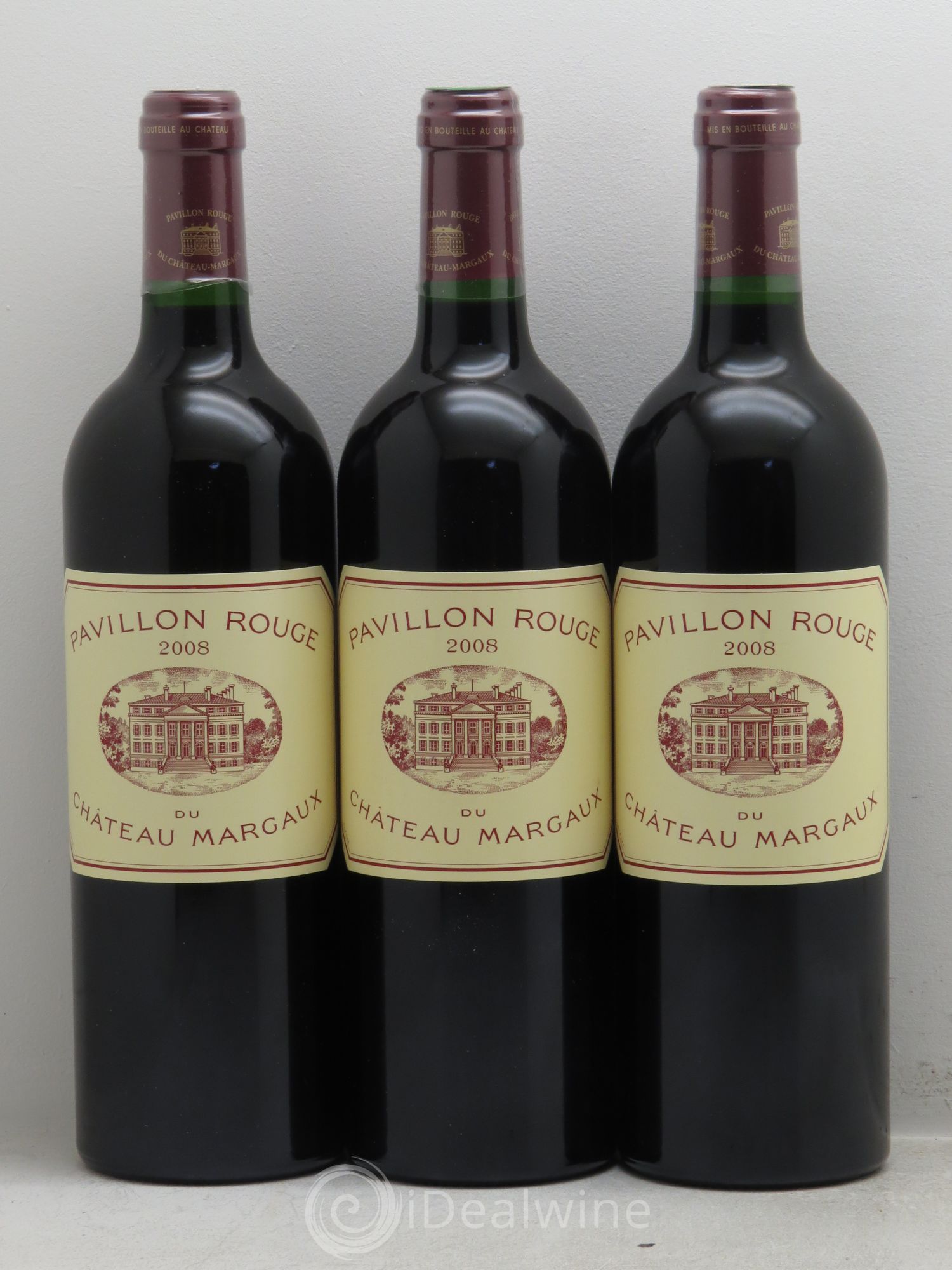 Pavillon Rouge du Château Margaux Second Vin 2008 - Lot de 3 bouteilles - 0