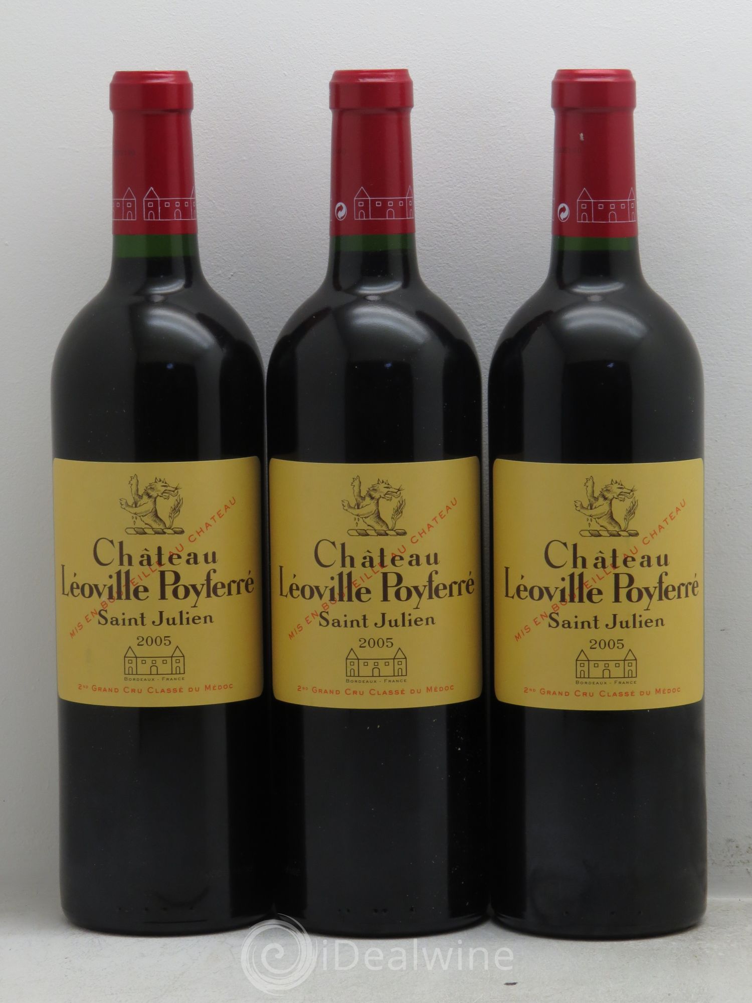 Château Léoville Poyferré 2ème Grand Cru Classé 2005 - Lot de 3 bouteilles - 0
