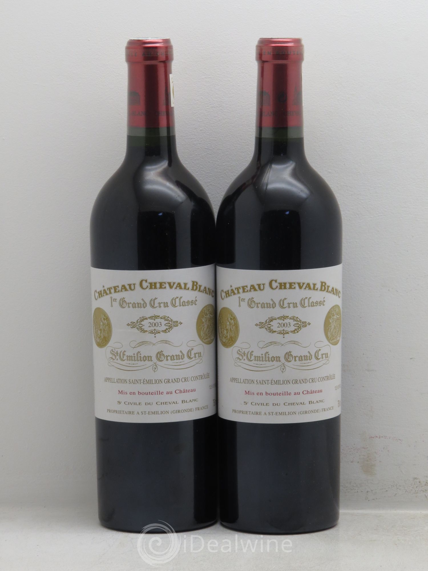 Château Cheval Blanc 1er Grand Cru Classé A 2003 - Lot de 2 bouteilles - 0